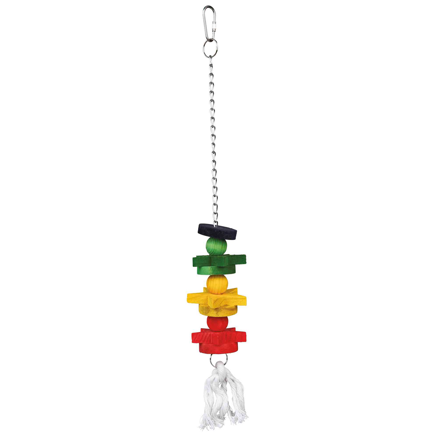 Percha Juguete Loros, Madera, Multicolor, 30 cm