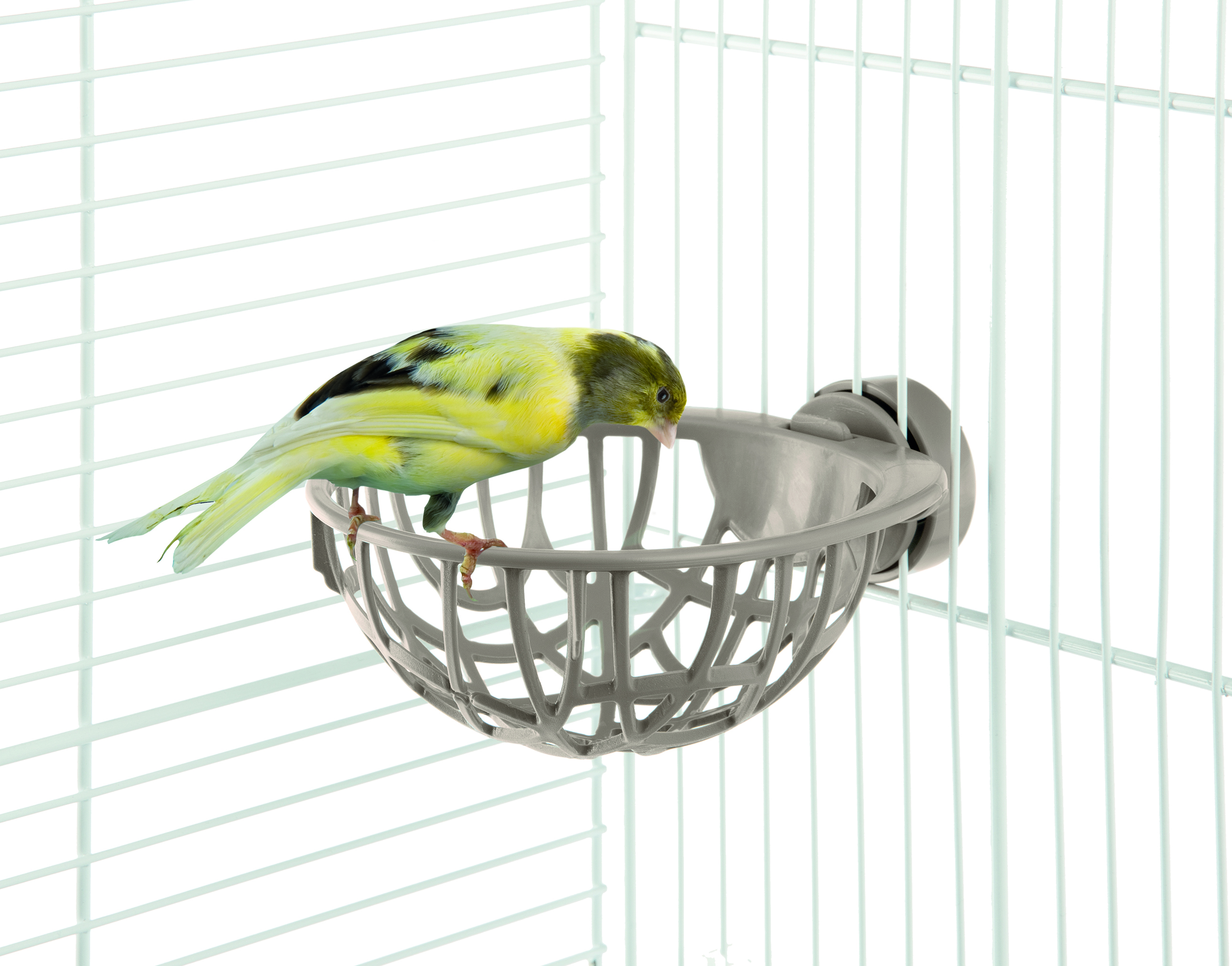 Cesta, ø 11.5 x 6 cm, Blanco