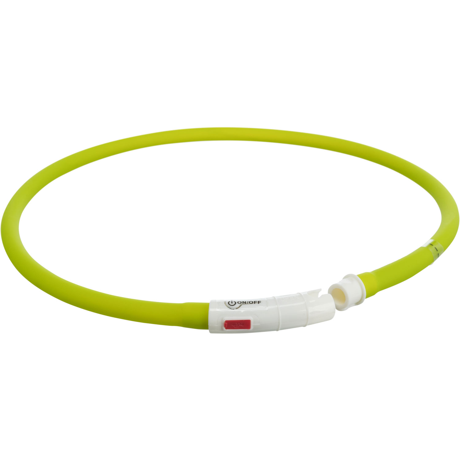 Collar de Aro Flash USB, XS–XL, 70 cm/ø 10 mm, Verde