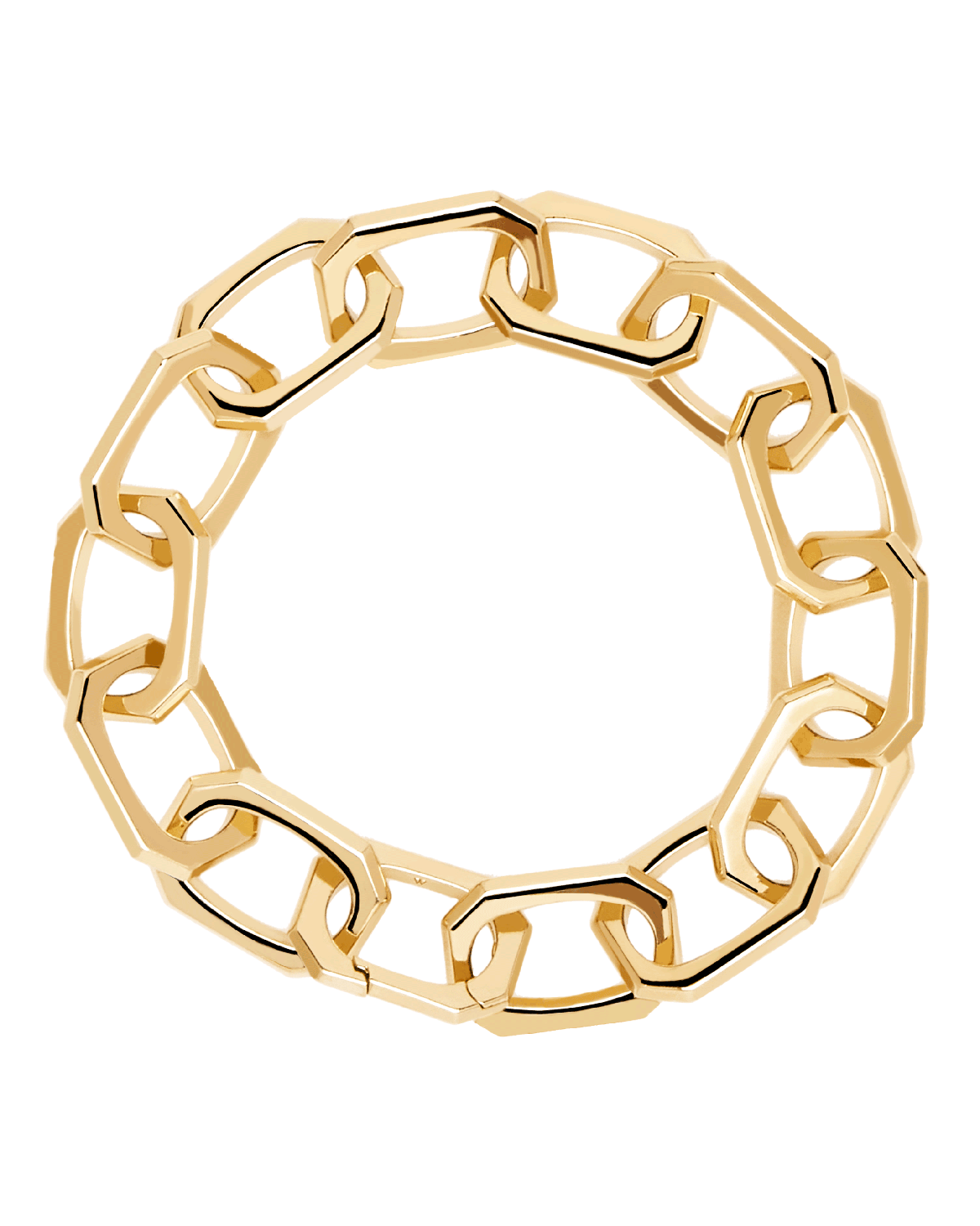 Pdpaola Gold Plated Large Signature Chain Bracelet
