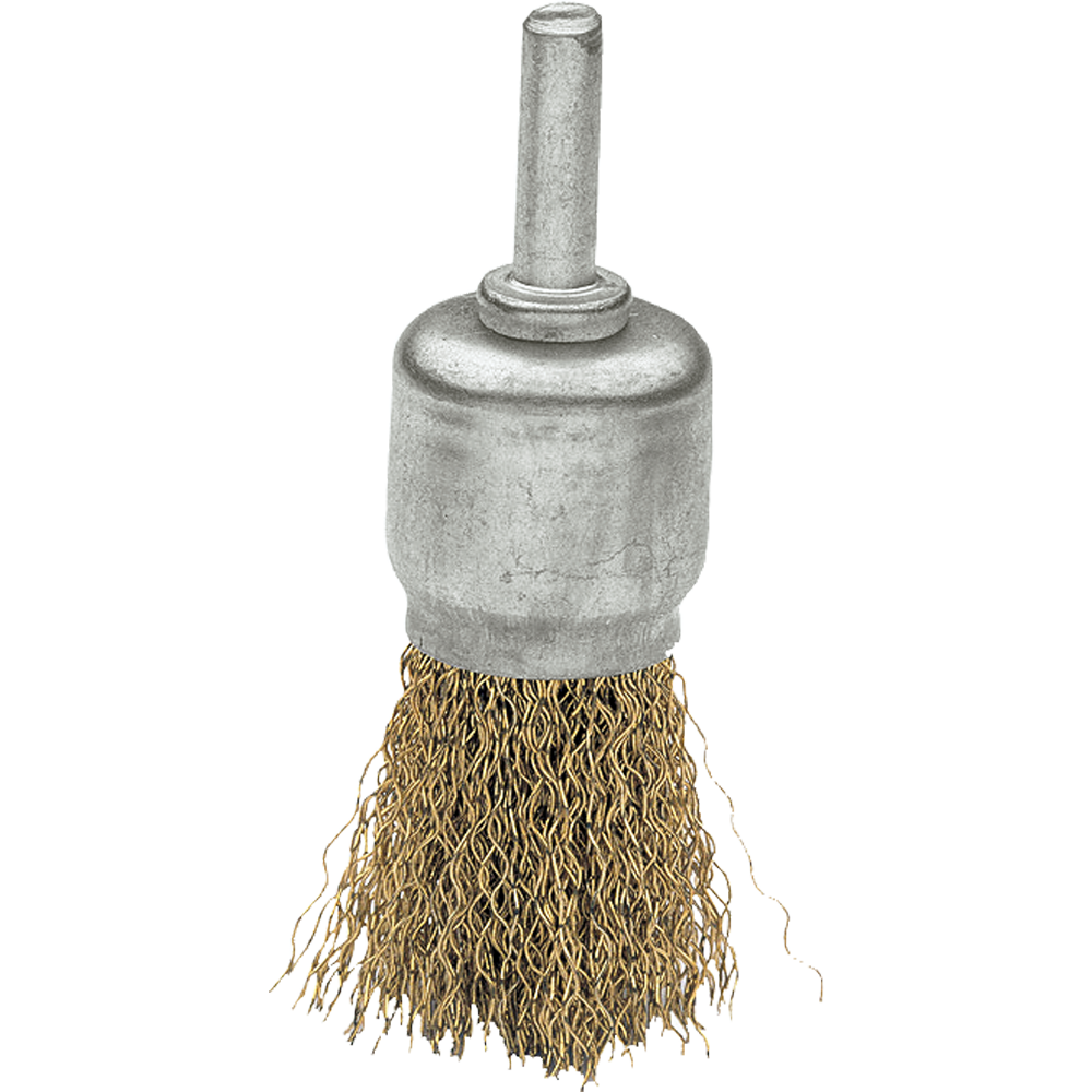 Diy end brush brass coated steel corrugated wire 5080925 Bellota