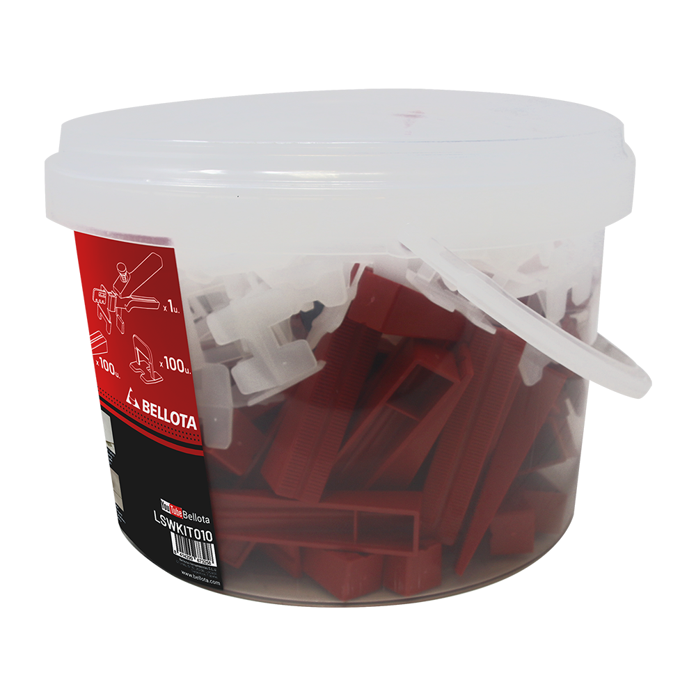 Ceramic levelling chock for 3 mm wedge system 100 chocks+100 wedges+