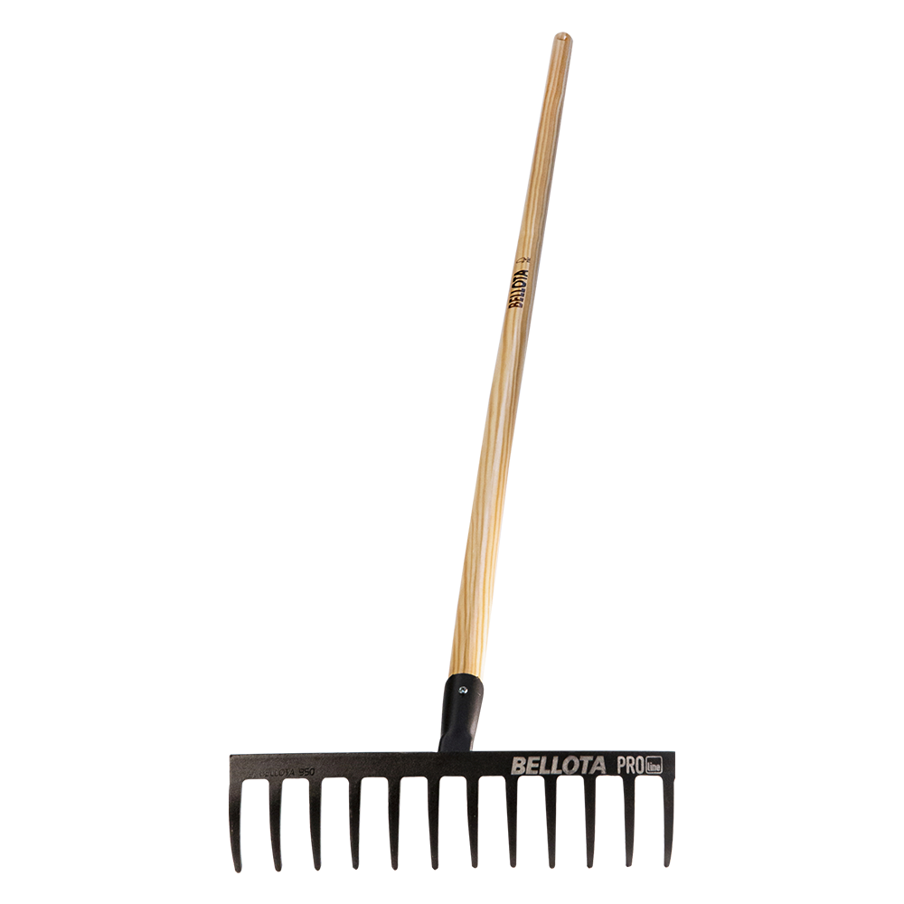 Râteau Bellota Haute Intensité - Tête Acier Trempé - Manche M - Pour Jardinage Intensif