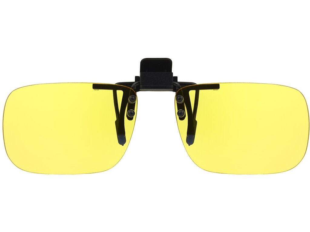 Unisex Rectangle Sunglasses In Black With Yellow Lenses By Foster Grant - FLIP REC 54