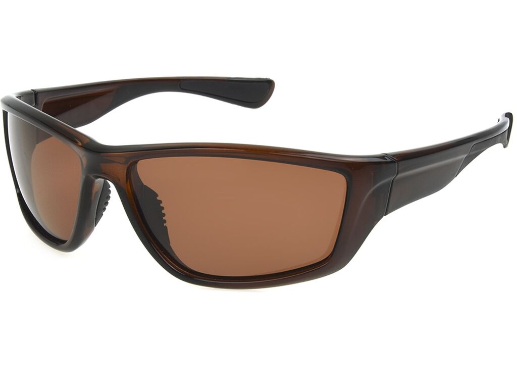 Unisex Rectangle Sunglasses In Brown With Gray Lenses By Foster Grant - Fog