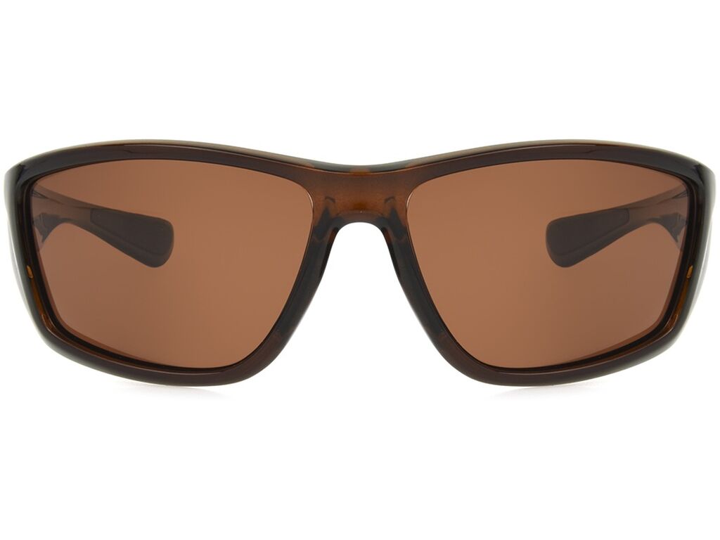 Unisex Rectangle Sunglasses In Brown With Gray Lenses By Foster Grant - Fog