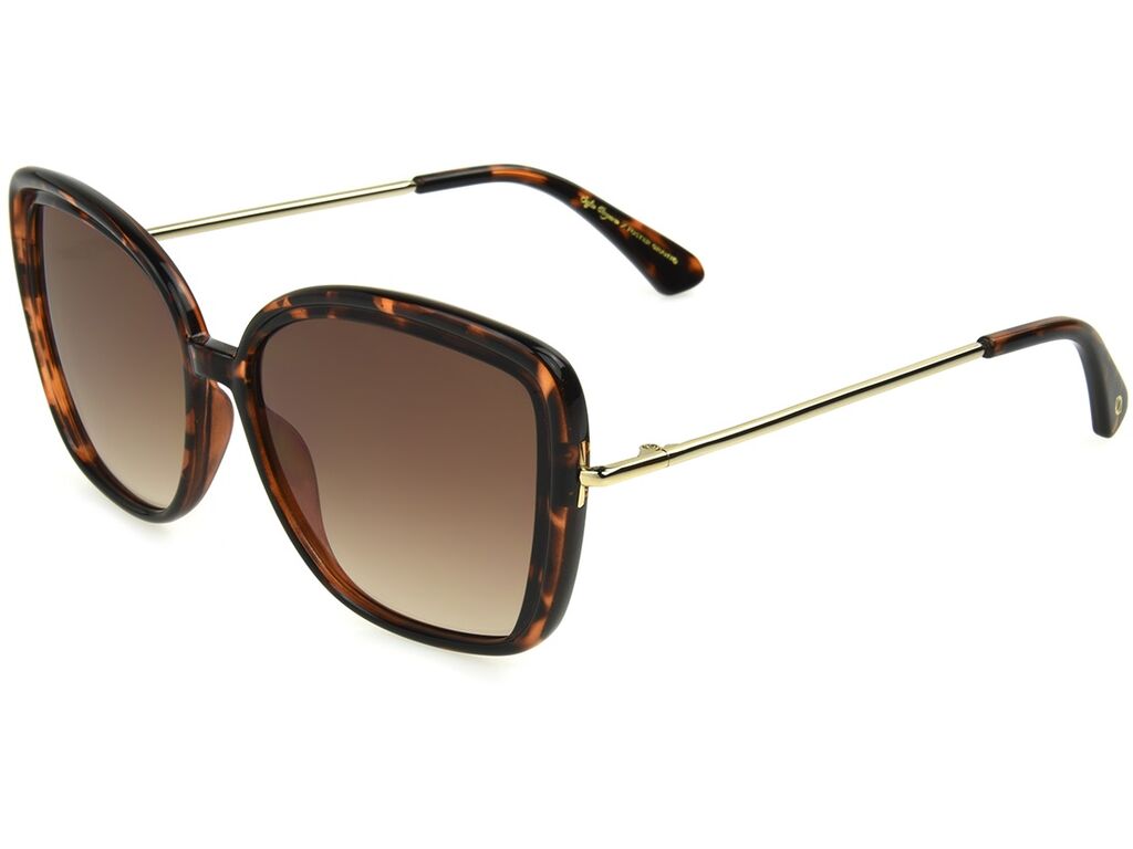 Women's Square Sunglasses In Tortoise With Brown Lenses By Foster Grant - Celia