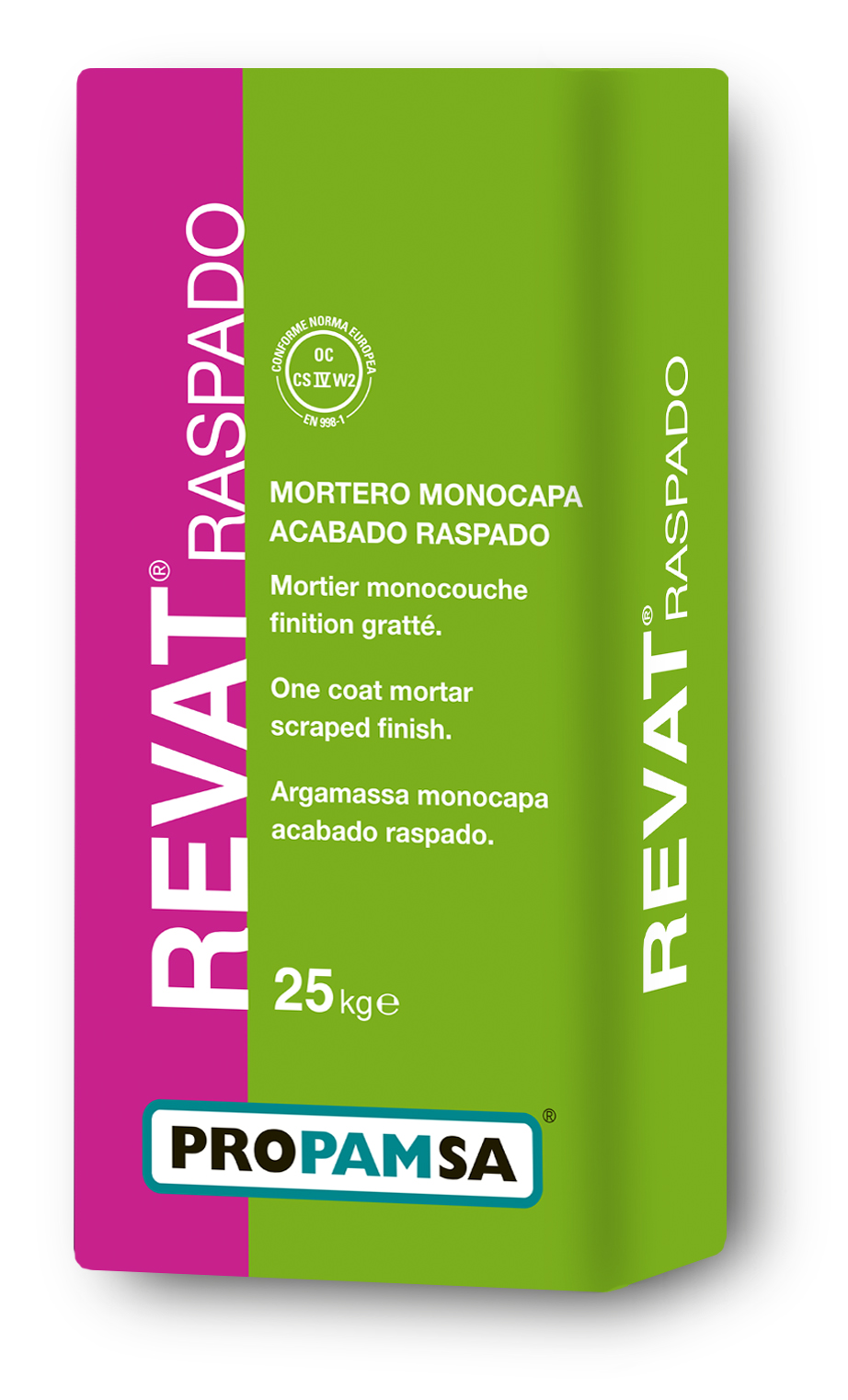 Mortier monocouche avec finition grattée