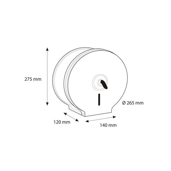 Miniatura de PORTARROLLOS COLECTIVIDADES ACERO INOXIDABLE ACABADO CROMADO