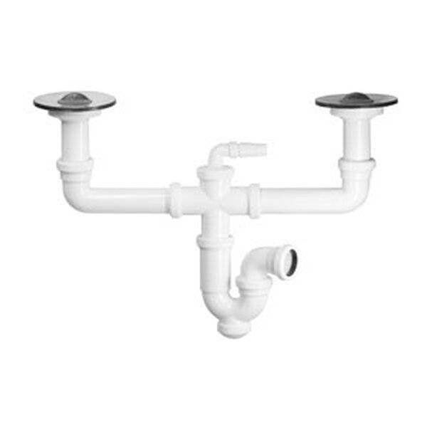 Sifón curvo extensión toma electrodomésticos 1 1/2"-70