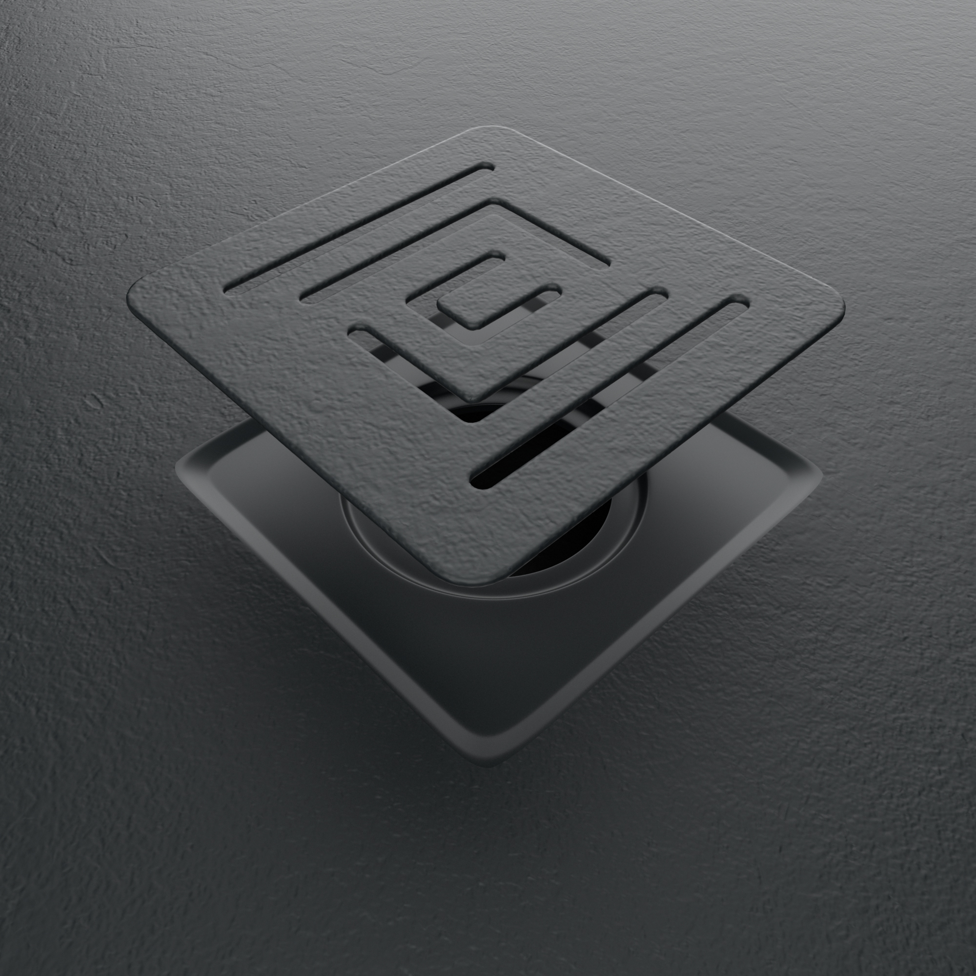 GRILLE INOX GRAPHITE  RECEVEUR ARDESIA