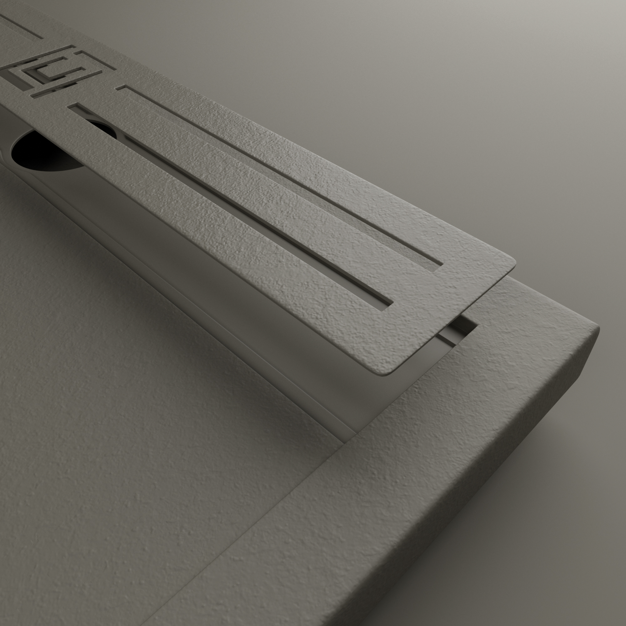 GRILLE INOX GRIS  RECEVEUR STYLE PLUS 80