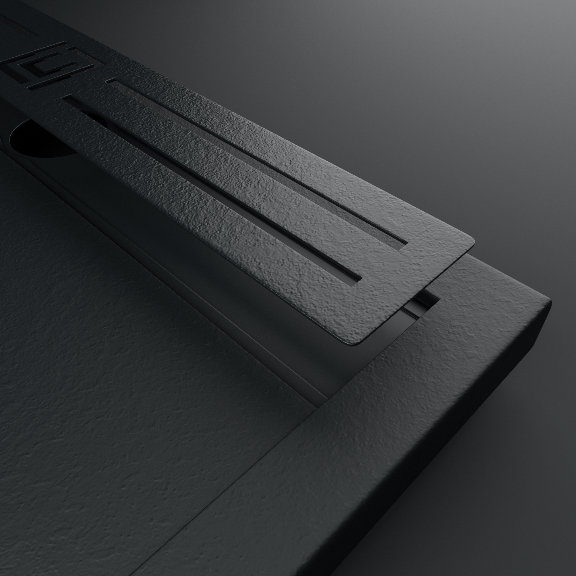 GRILLE INOX GRAPHITE RECEVEUR STYLE PLUS 70