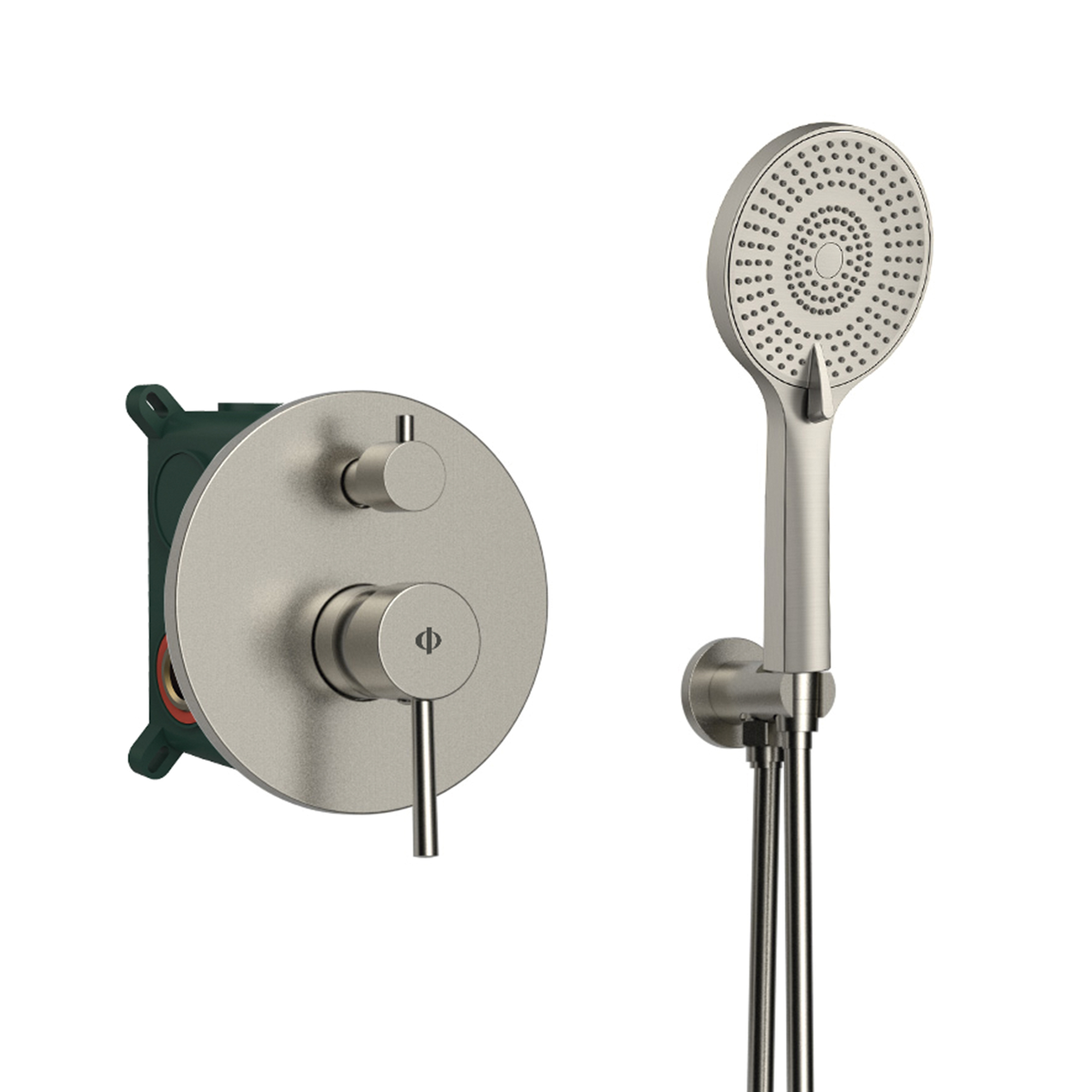 ENSEMBLE ENCASTRE 2/3 FUN. SIRIO NICKEL MITIGEUR