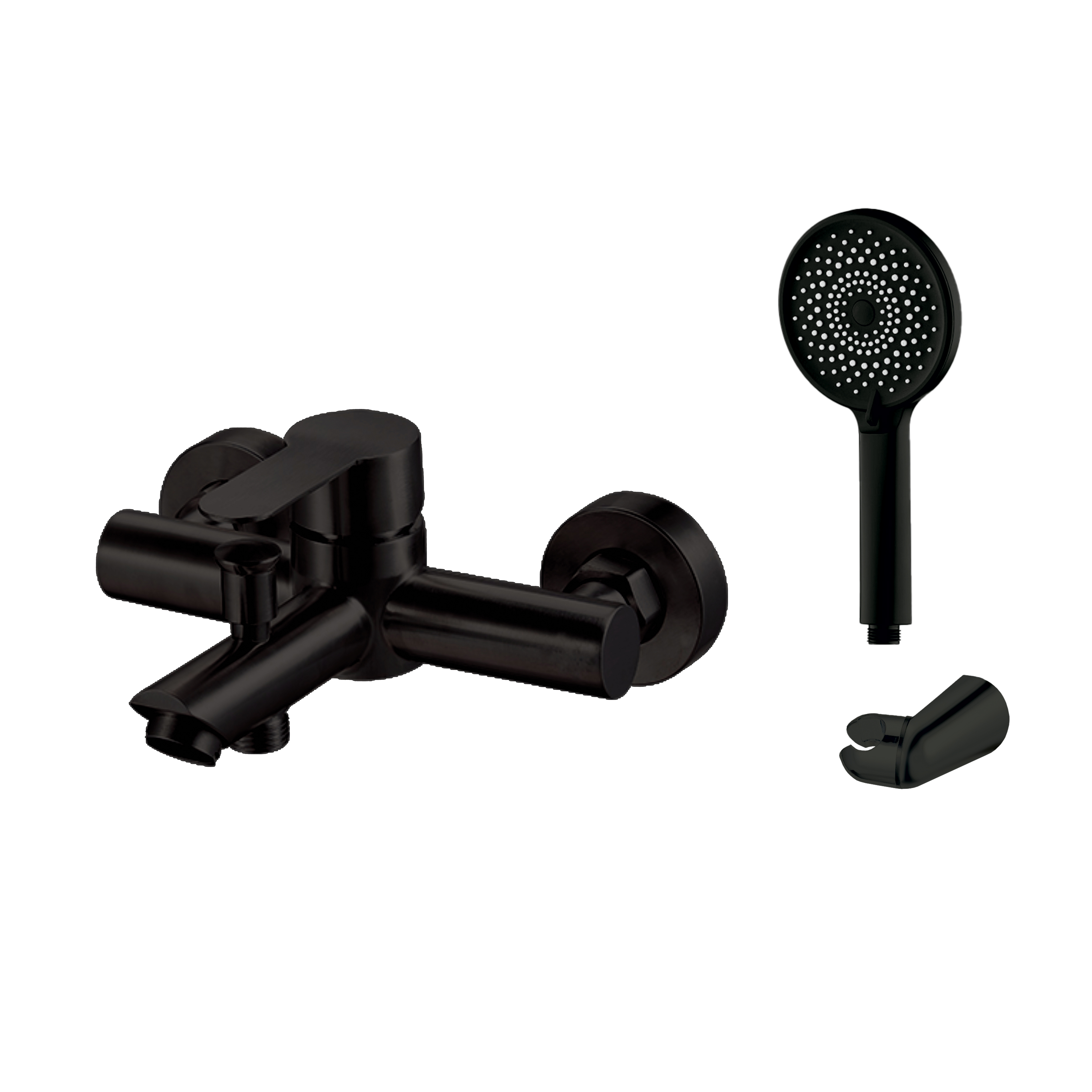 MITIGEUR BAIN IONY NOIR ACIER C/KIT