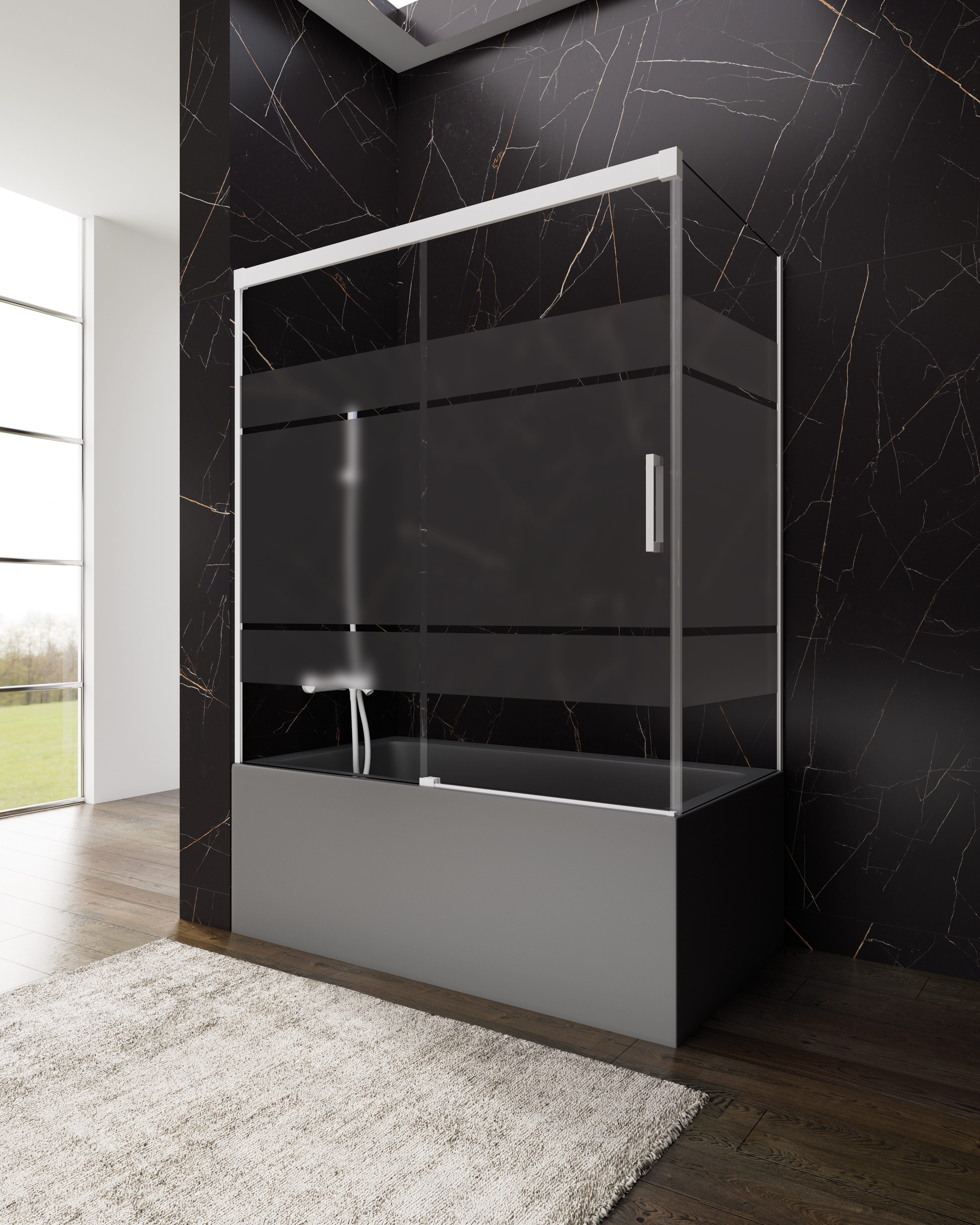 PAROI BAIGNOIRE BASIC LAT70+FRON COUL FROST BL 145 - 6050+5584+6065+5588