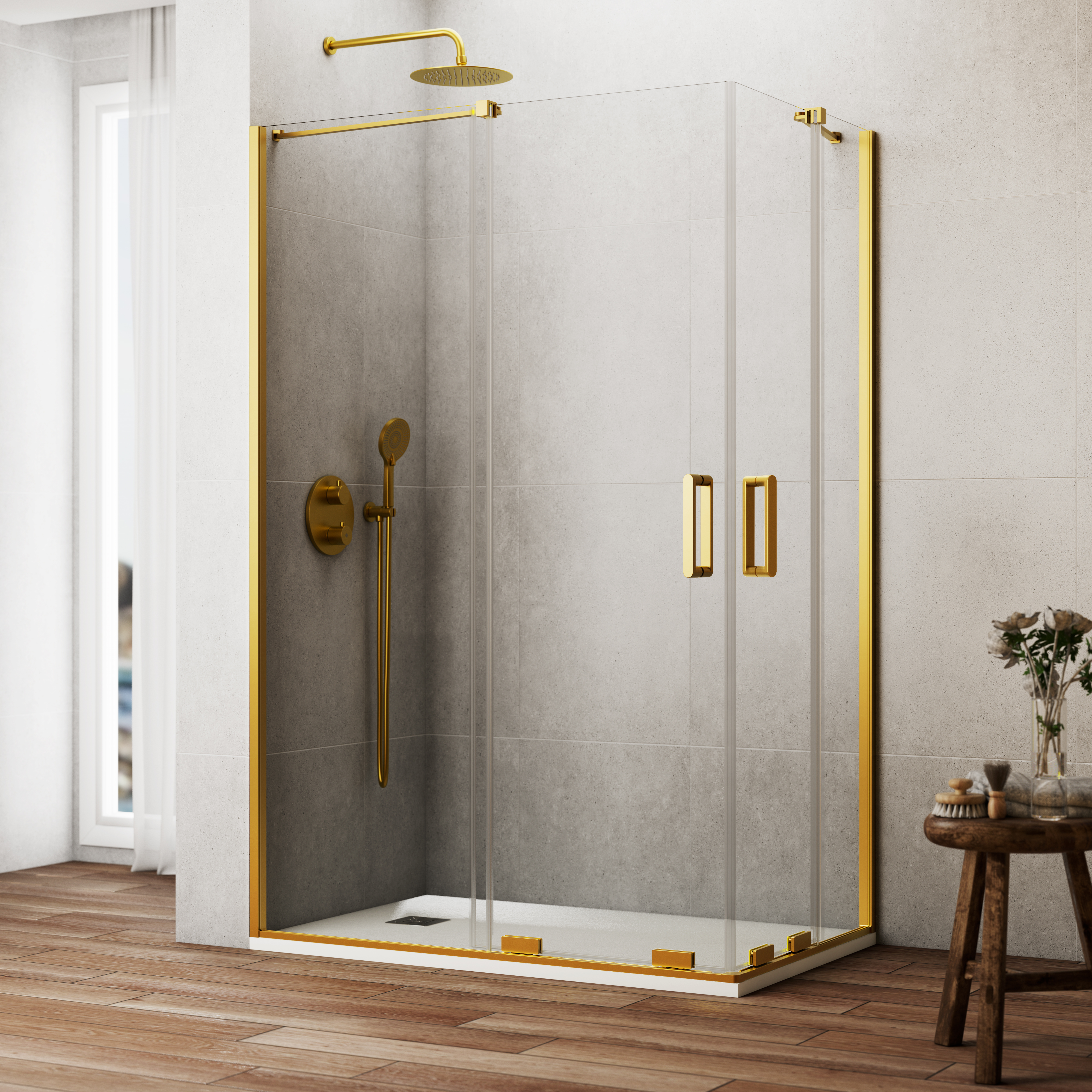 PAROI D'ANGLE KENNA 100x70 GOLD - 6559C+6553C+6563OR