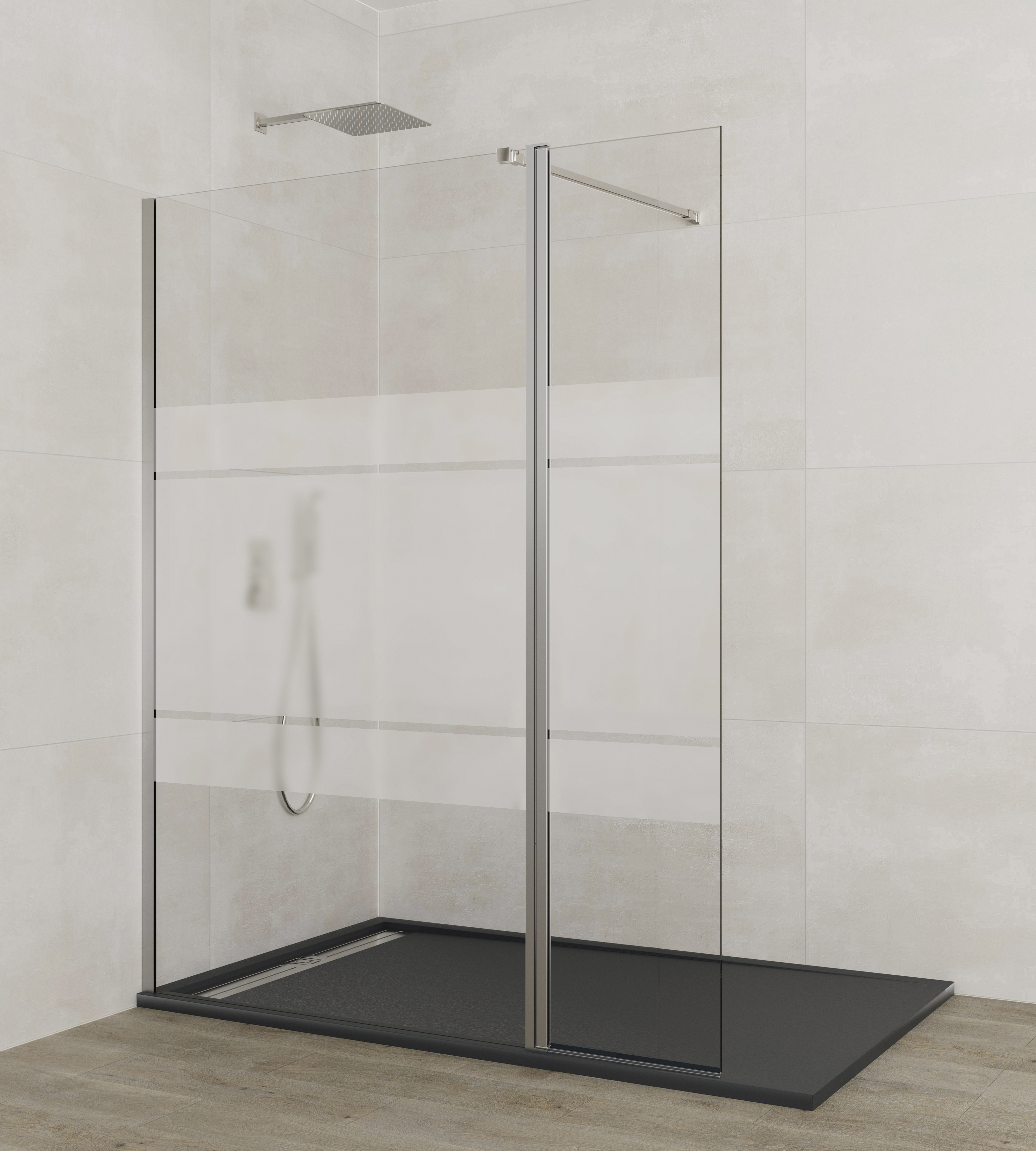 PAROI DOUCHE SCREEN FIXE 78 + ABATIBLE 40 SG CR - 0175+0194