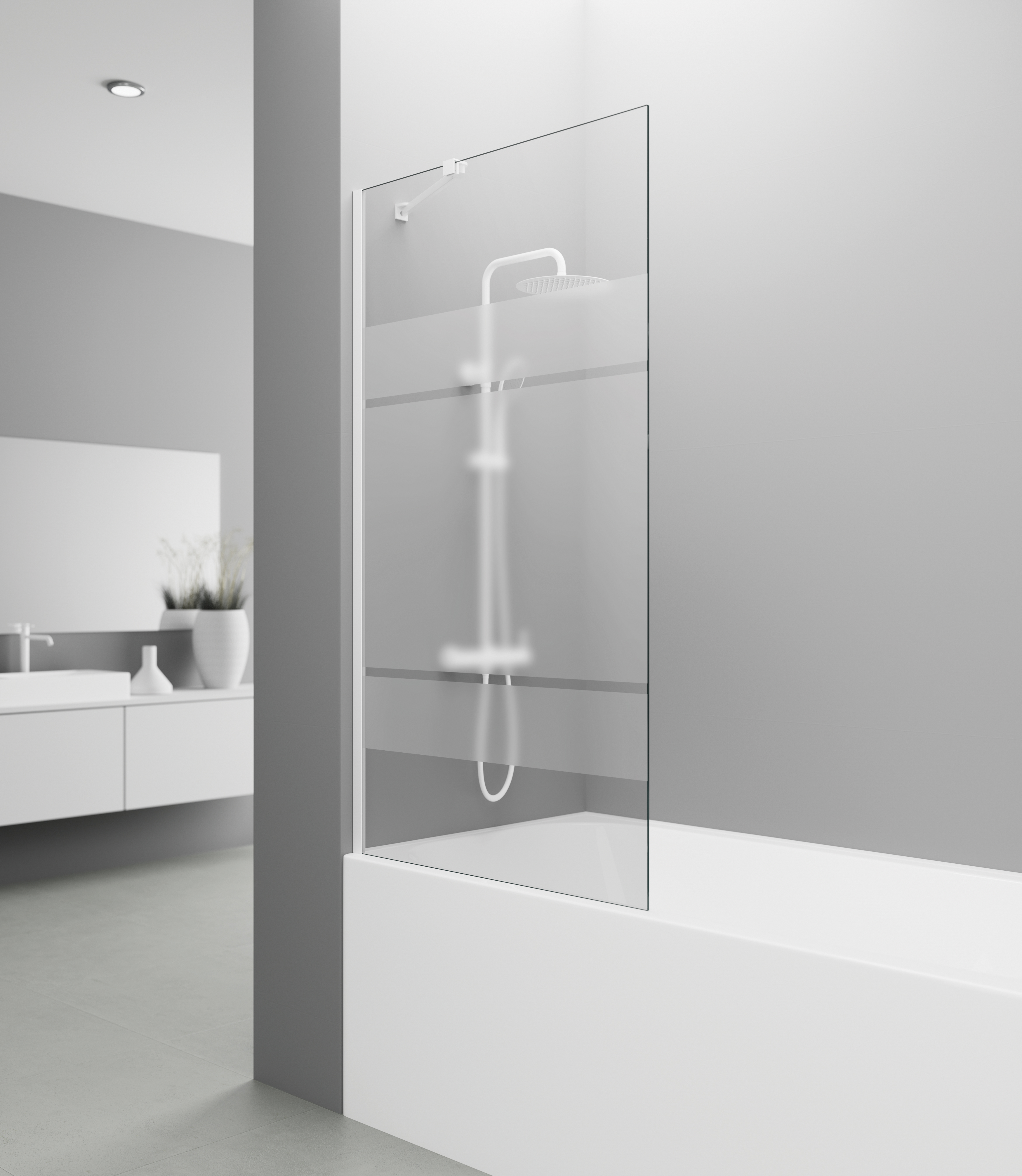 PANEL BAIGNOIRE FIXE SCREEN BLANC FROST - 0119+0016+0186