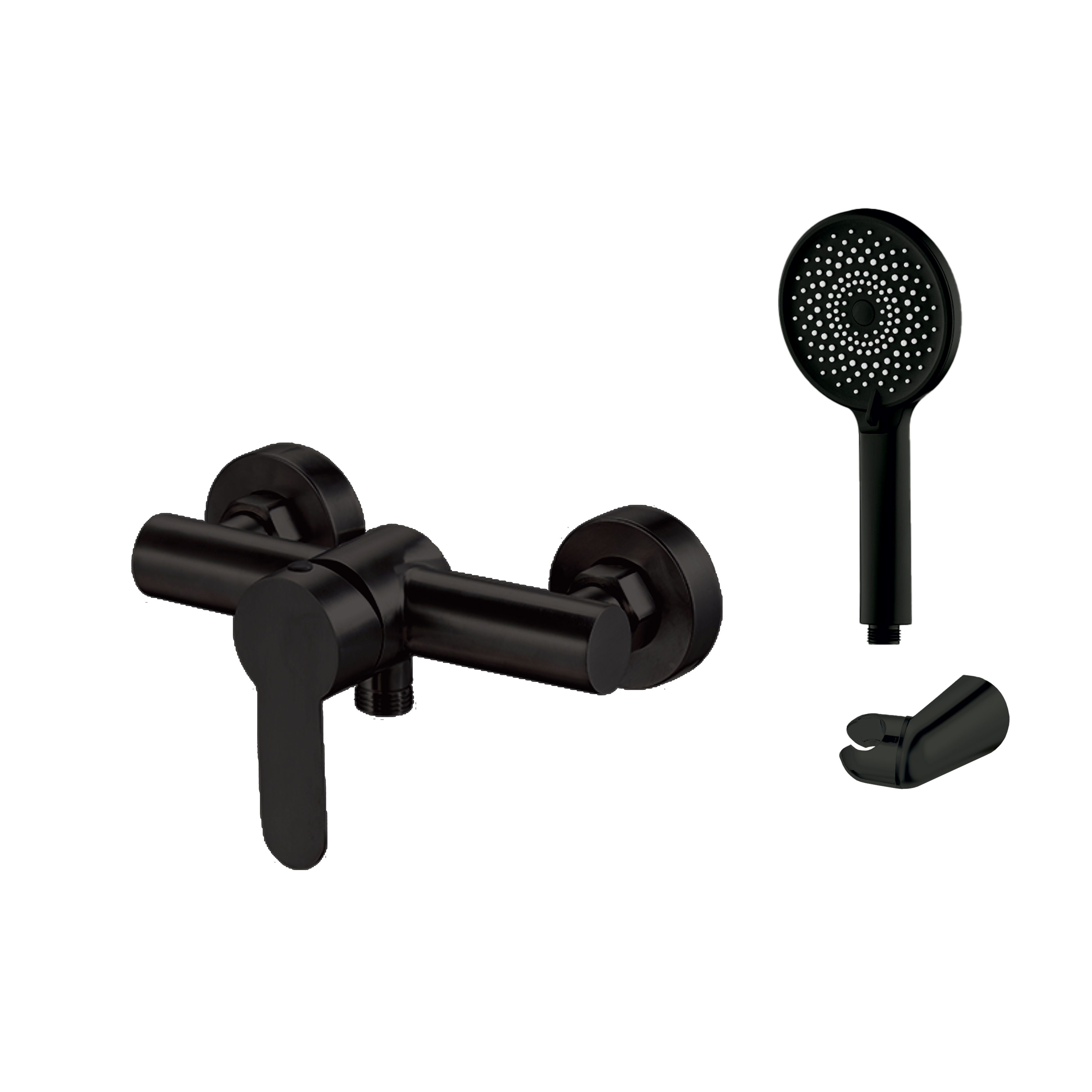 MITIGEUR DOUCHE IONY NOIR ACIER C/KIT