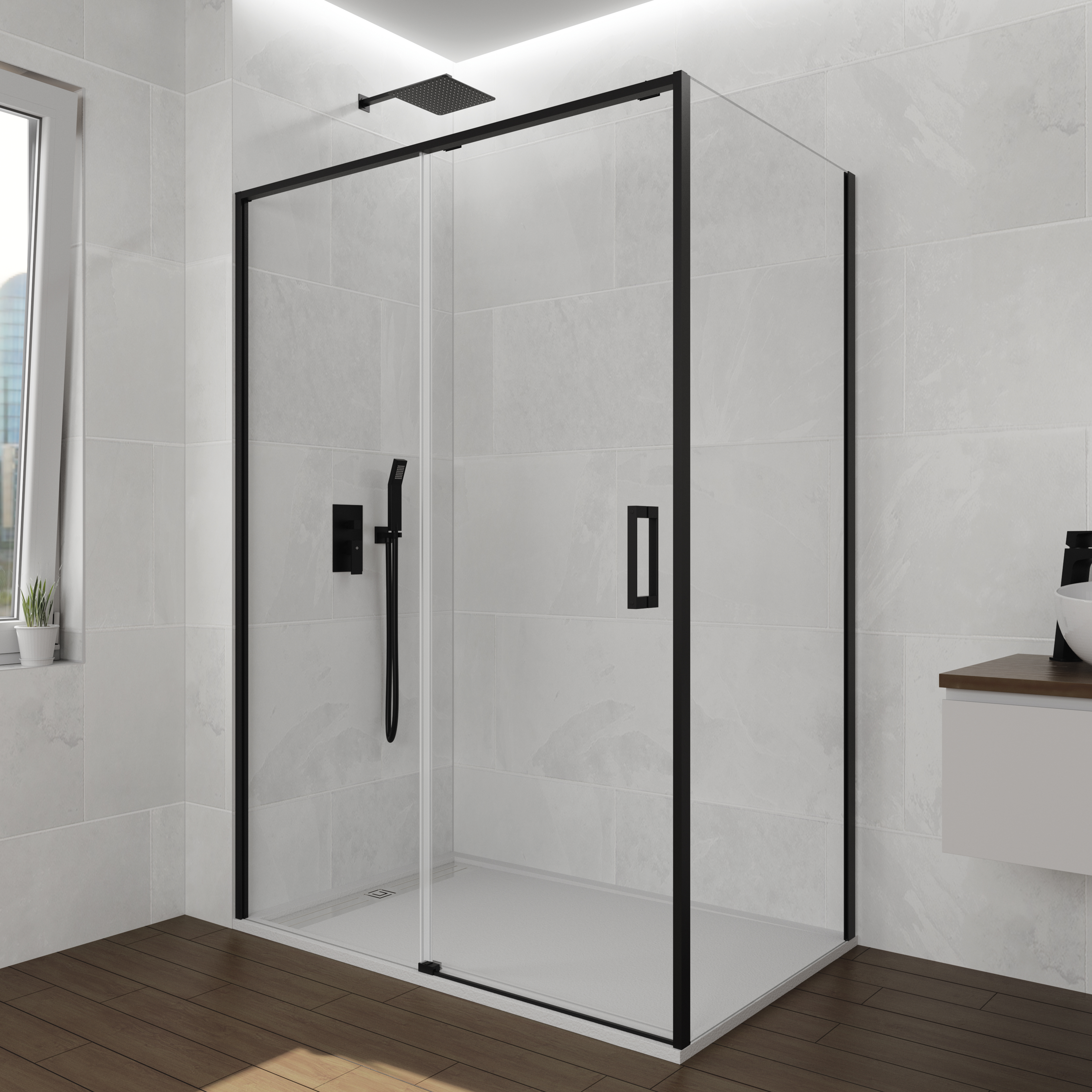 PAROI DE DOUCHE FRONTALE + LAT70 TWENTY NG 110-115/87-89 - 1999+2023+2020