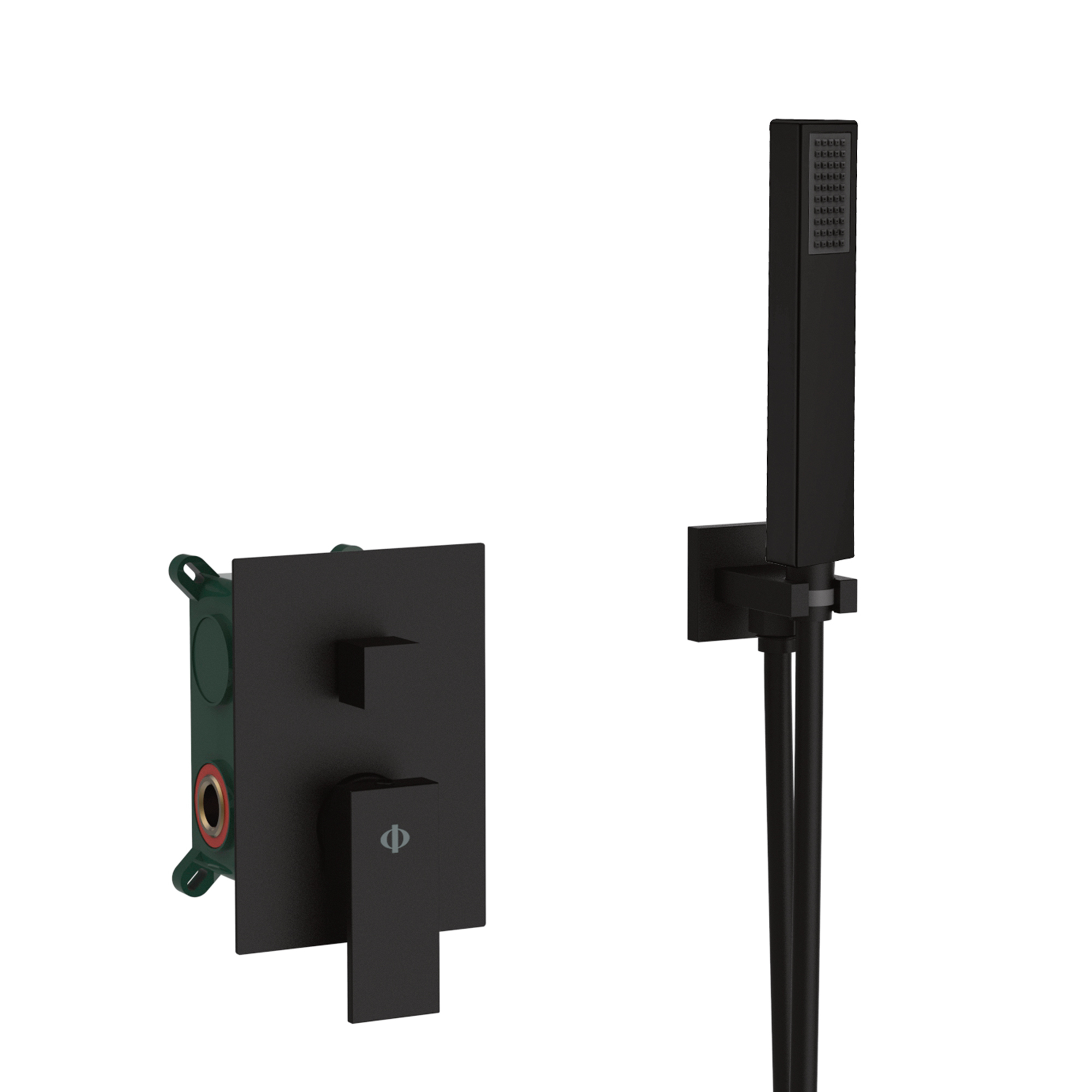 ENSEMBLE ENCASTRE 2 FONCT. MITIGEUR ORION NOIR C/K