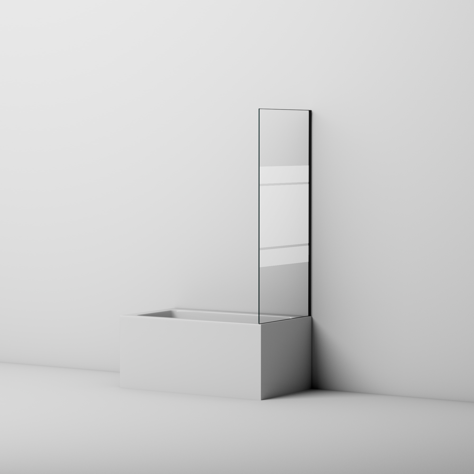 ***LATERAL FIXE BASIC BAIGNOIRE 67-69 FROST NOIR