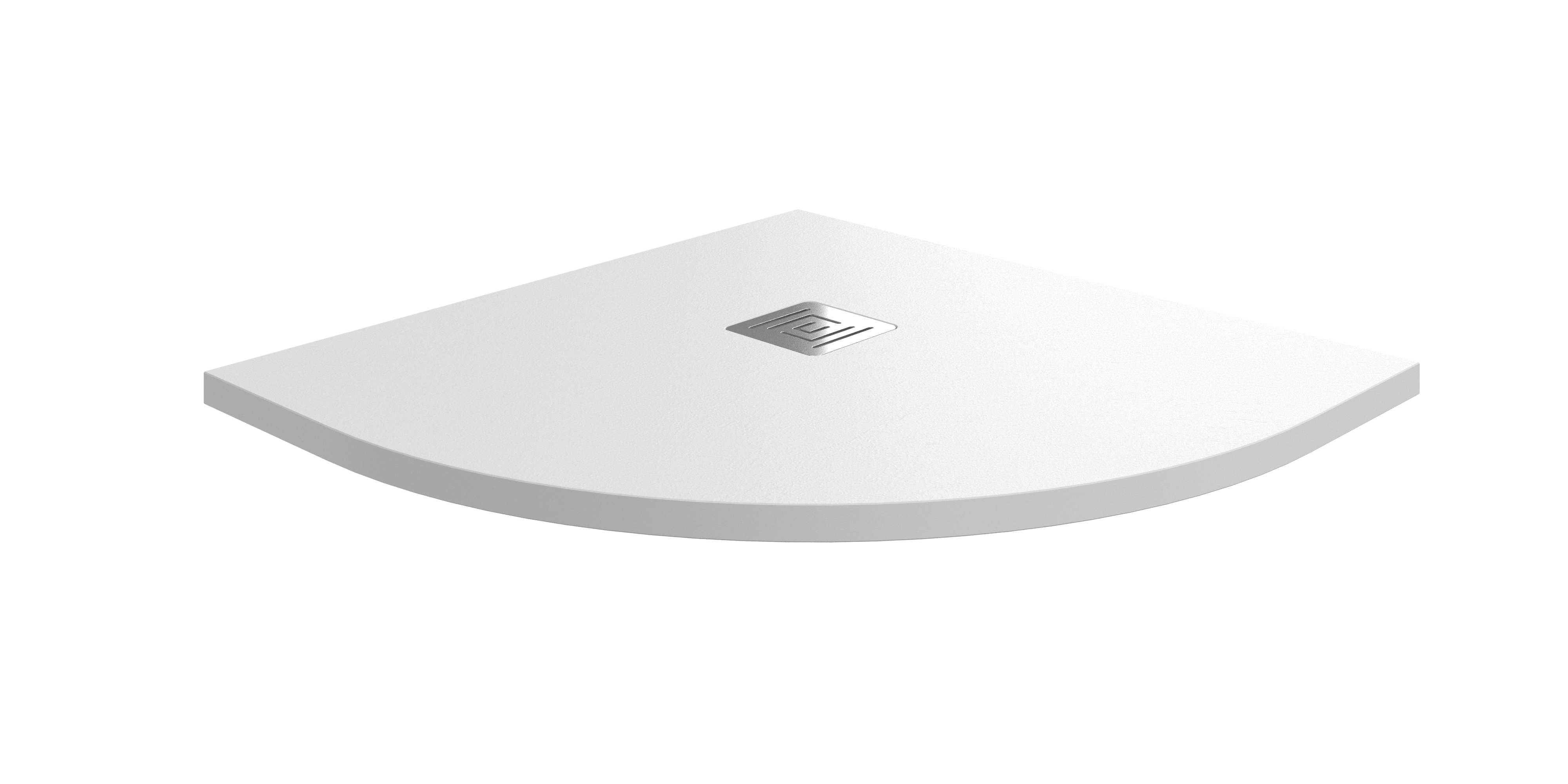 RECEVEUR ARDESIA 80X80 SEMI-CIRCULAIRE BLANC