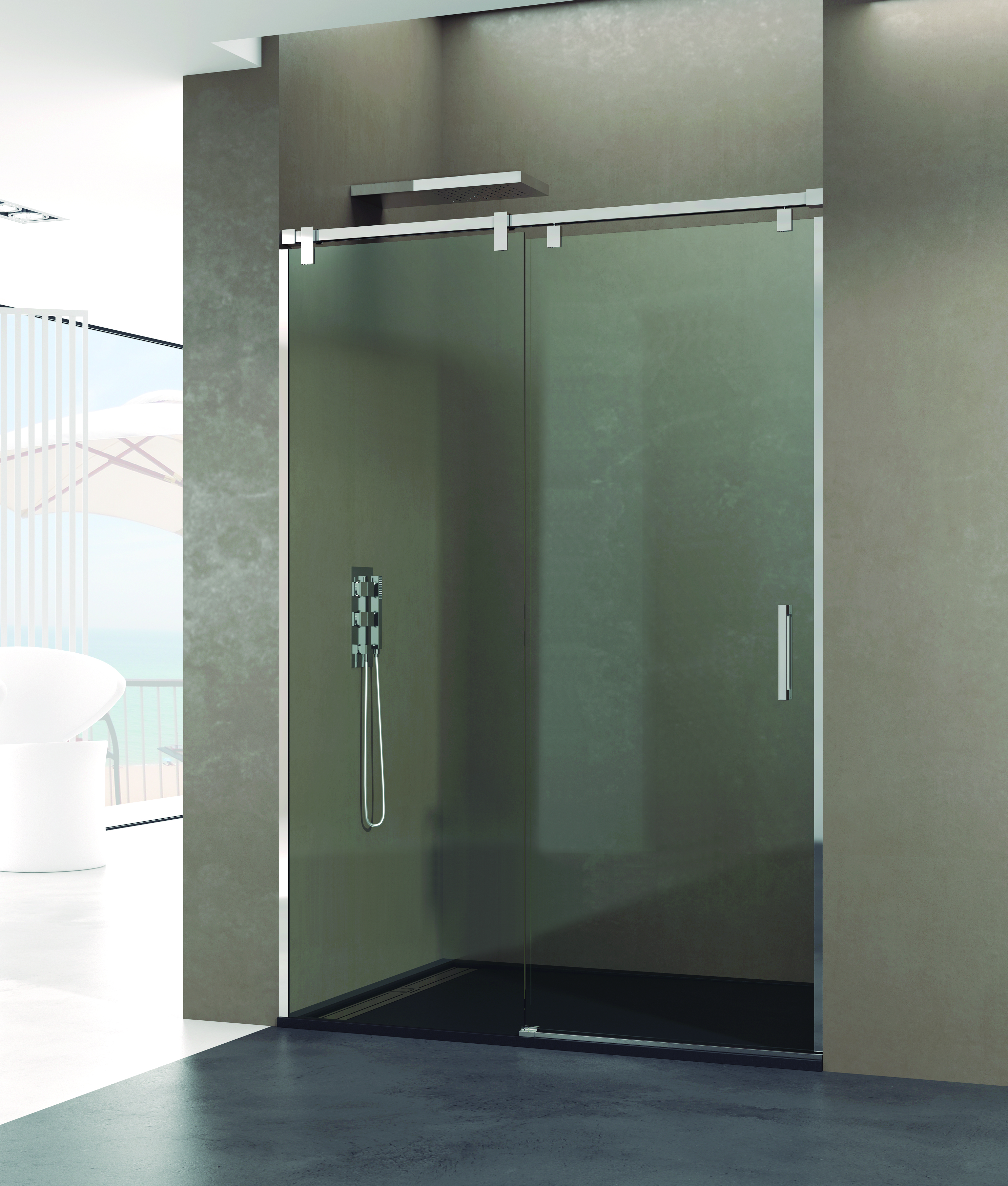 PAROI DE DOUCHE FUTURA FRONTALE COULISSANTE 1F 1P TP CR 130 - 5007+5334 PAROI DE DOUCHE FUTURA FRONTALE COULISSANTE 1F 1P TP CR 130 - 5007+5334