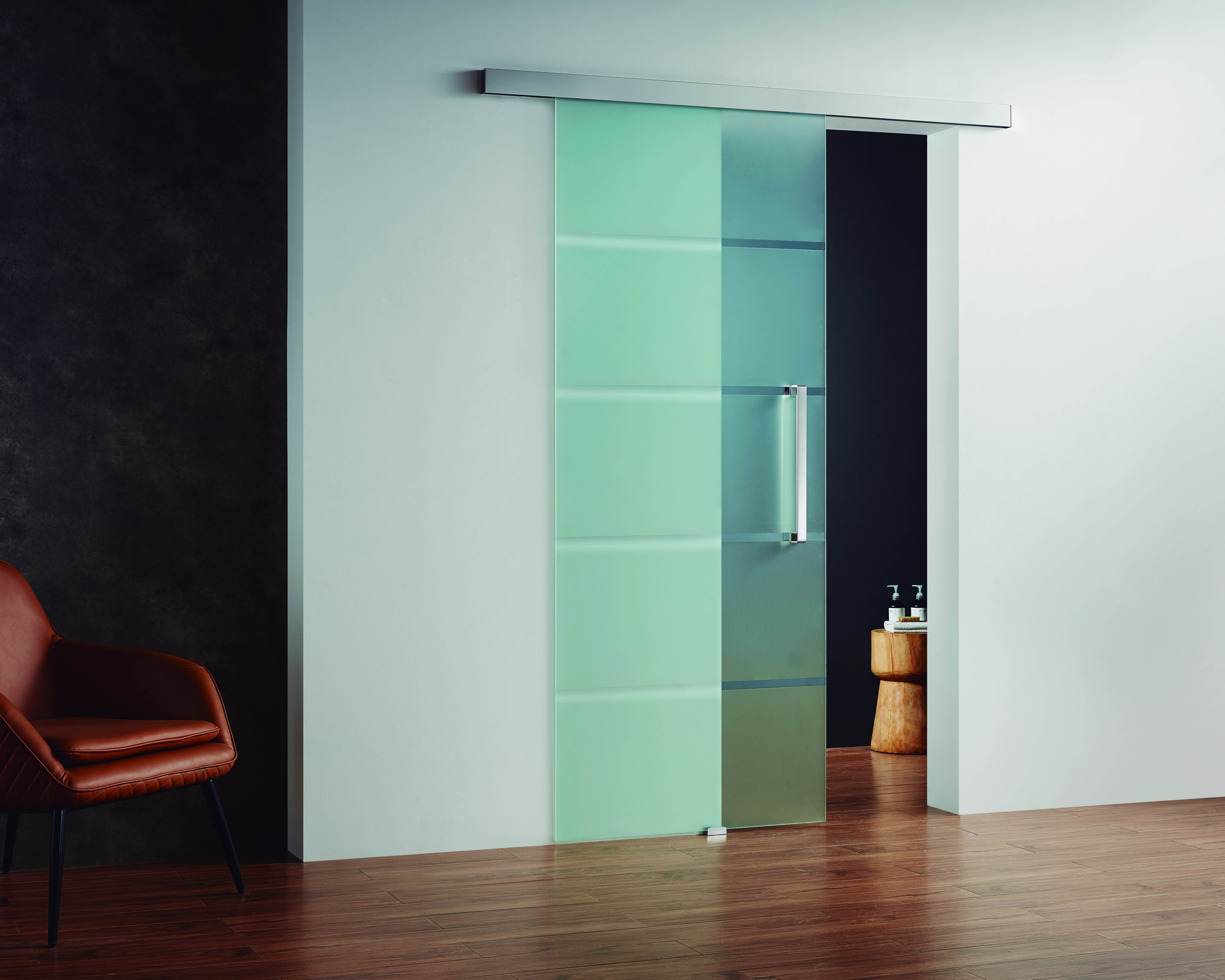 PORTE DE DOUCHE PASO 75CM + BARRA 150CM NEGRO - 1750+1752