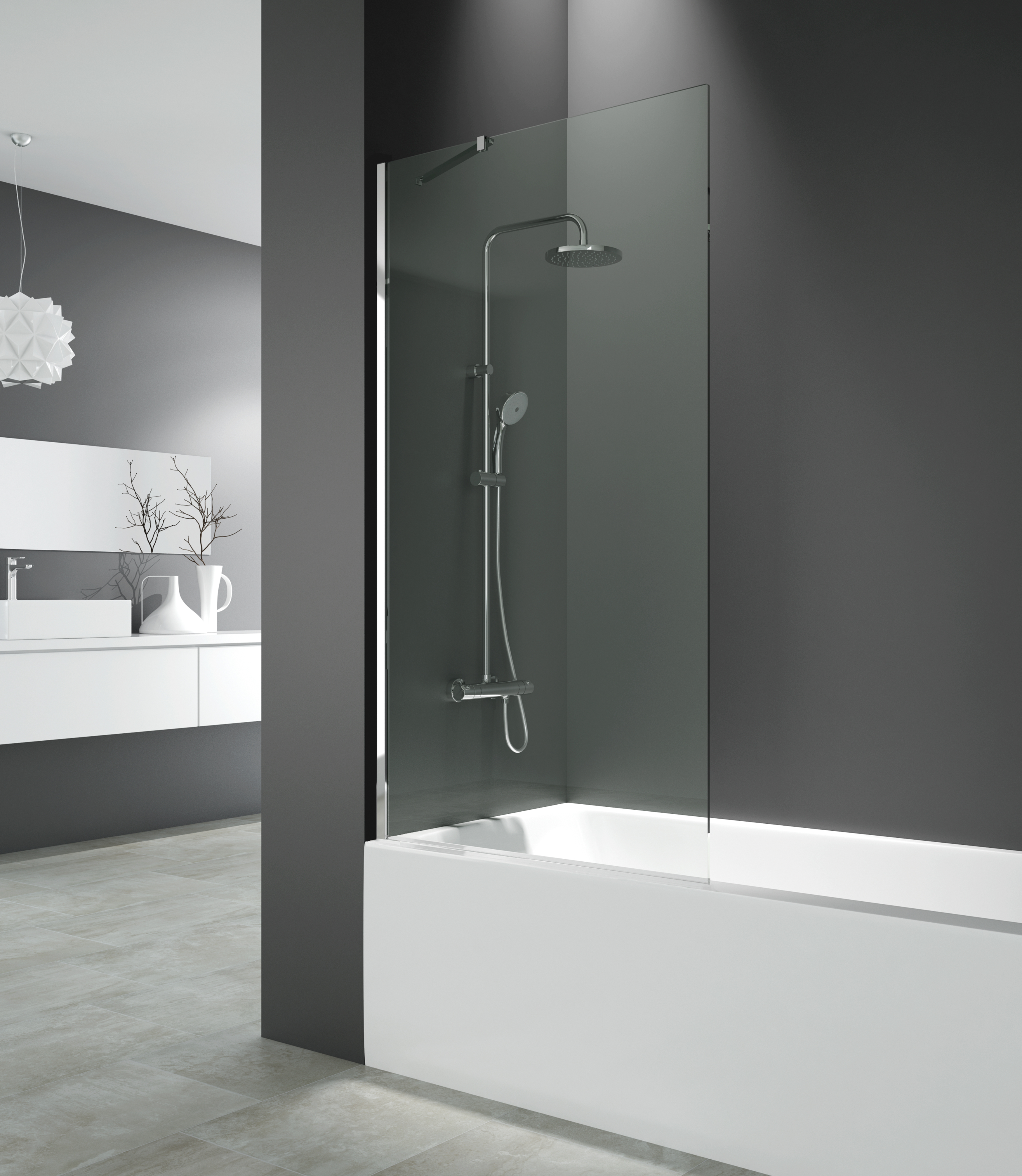 PAROI BAIGNOIRE FIXE SCREEN TRANSPARENTE - 0118