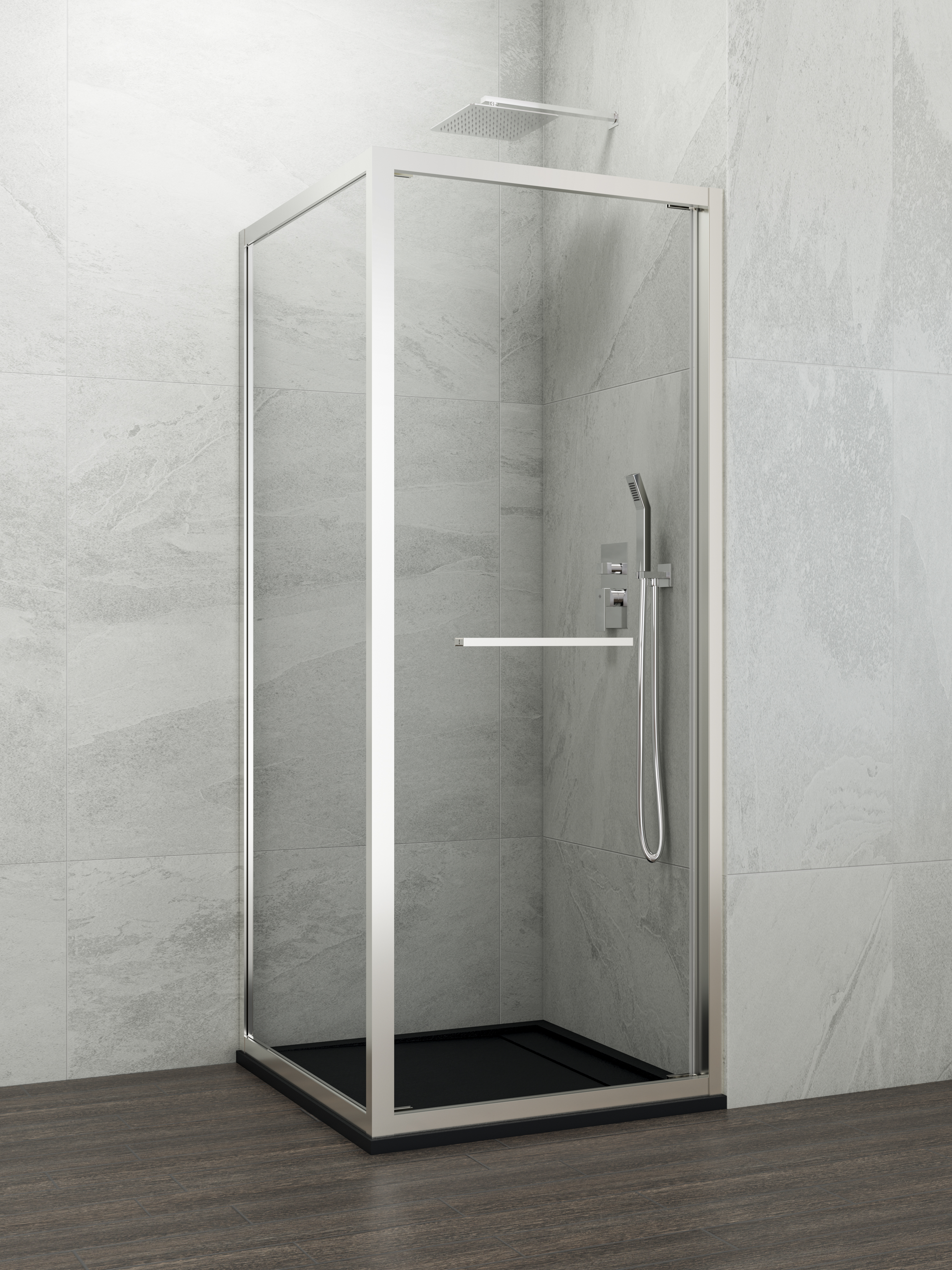 PAROI DOUCHE SPAZIO LAT70 + FRONTAL 65 C/1211 TP CHR - 1263+1260+1211