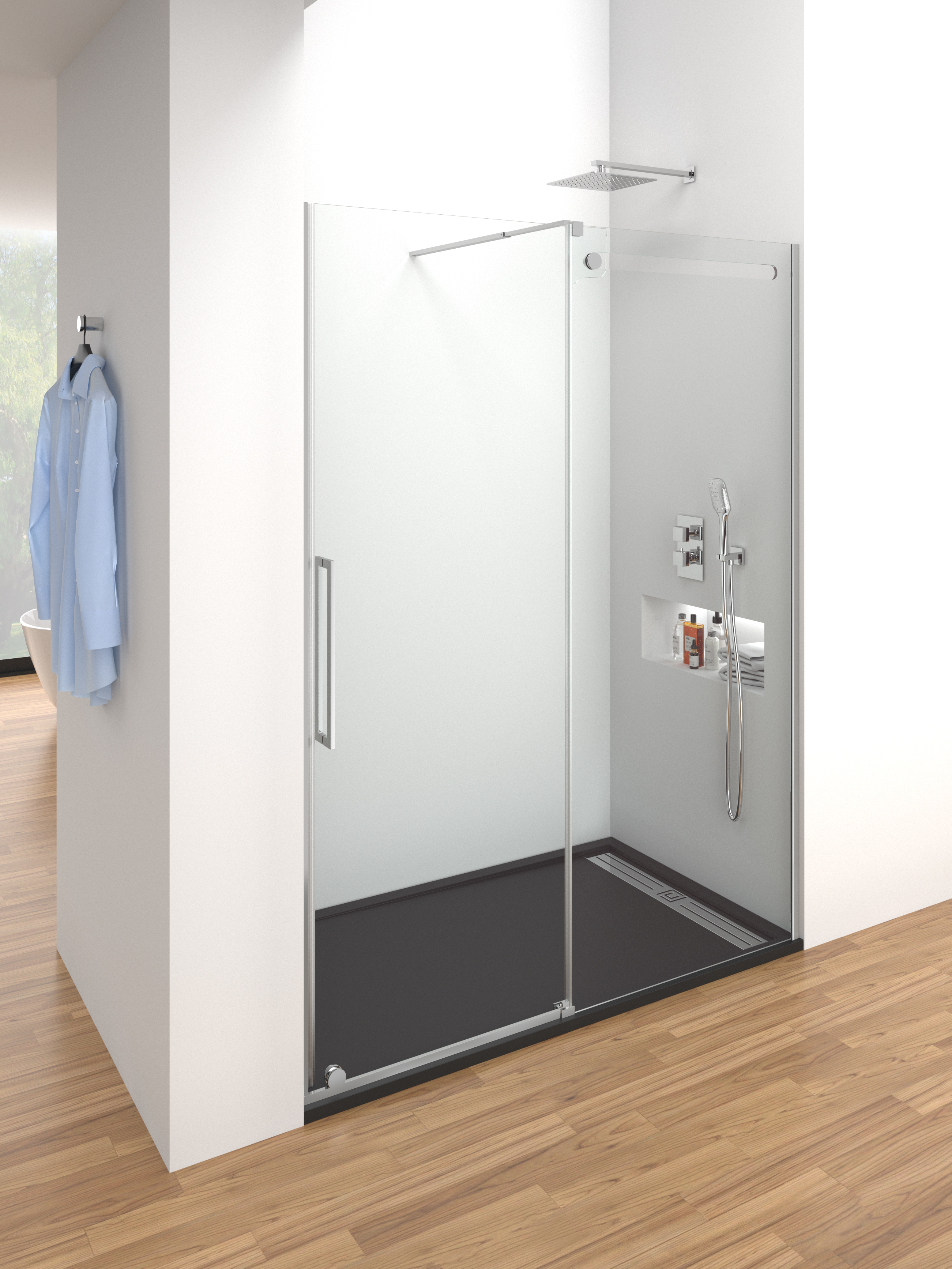 PAROI DE DOUCHE VETRUM FRONTALE COULISSANTE 1F 1P TP CR 120 - 1050A+1050