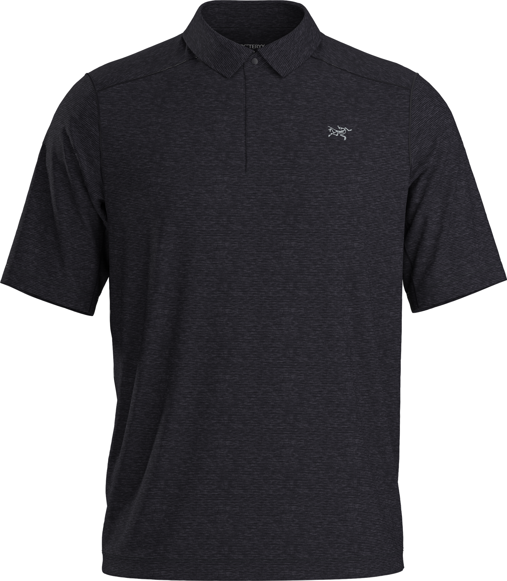 トップス ARC'TERYX CORMAC POLO SS Black Heather ARC'TERYX Polo ARC'TERYX CORMAC POLO SS M Man