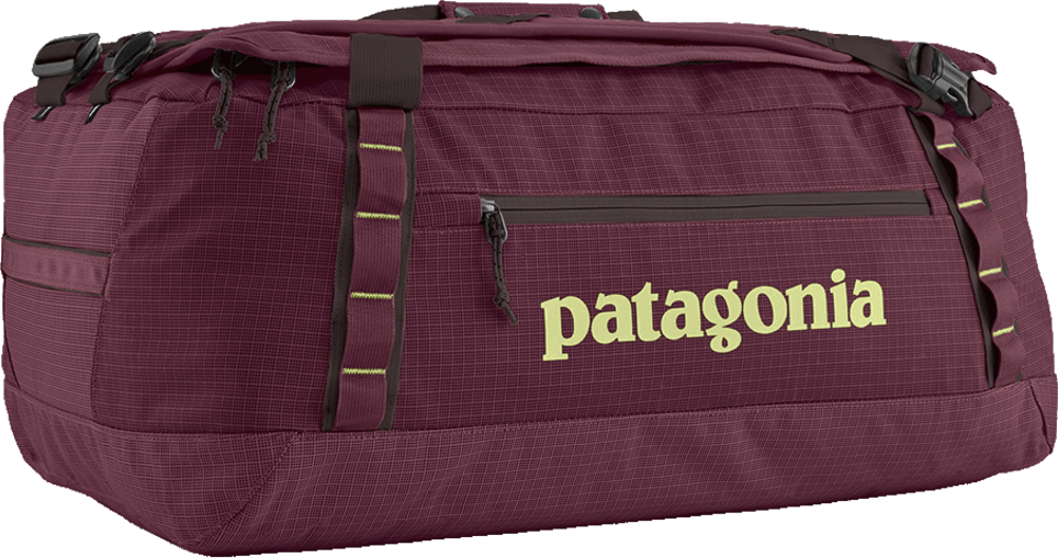 patagonia black hole duffel 55l deep plum Bag MD purple dulse mauve  ROLLING ROCK SHOP film laminate The Essential Duffel | December