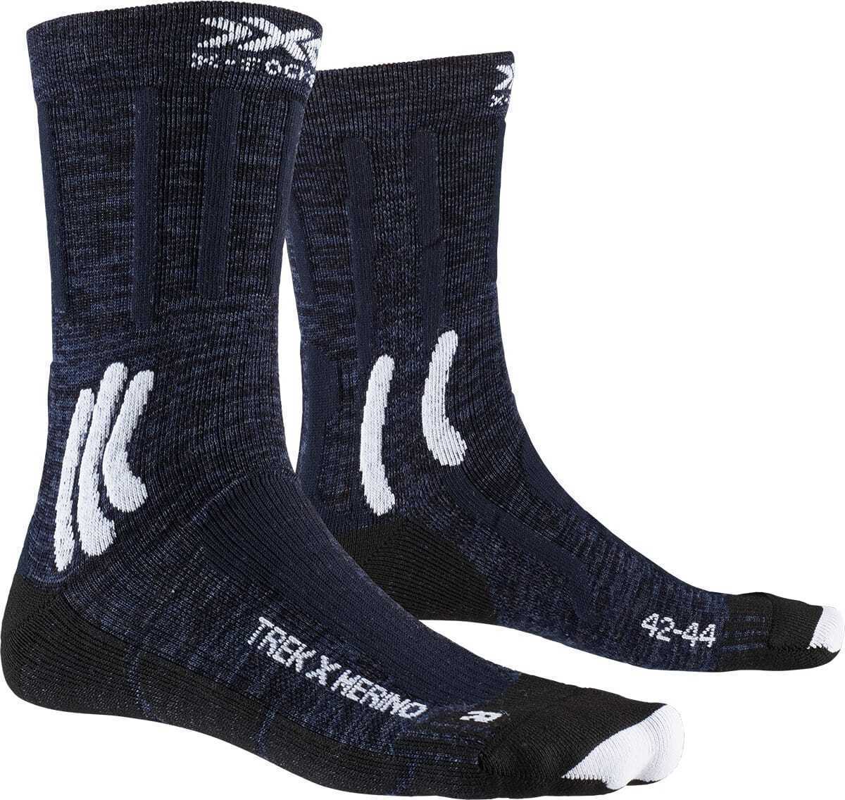 X-Socks Trek X Linen Chaussettes Randonnée Été Homme/Femme – Lin Rafraîchissant, 14 Technologies, Protection Achilles – Anthracite/Noir