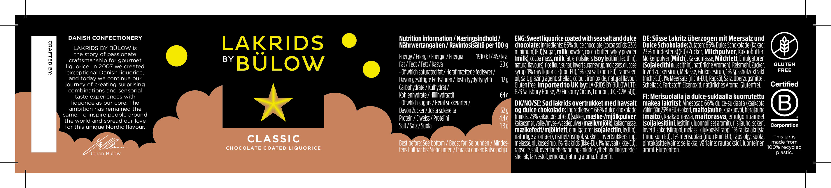Nutrition label
