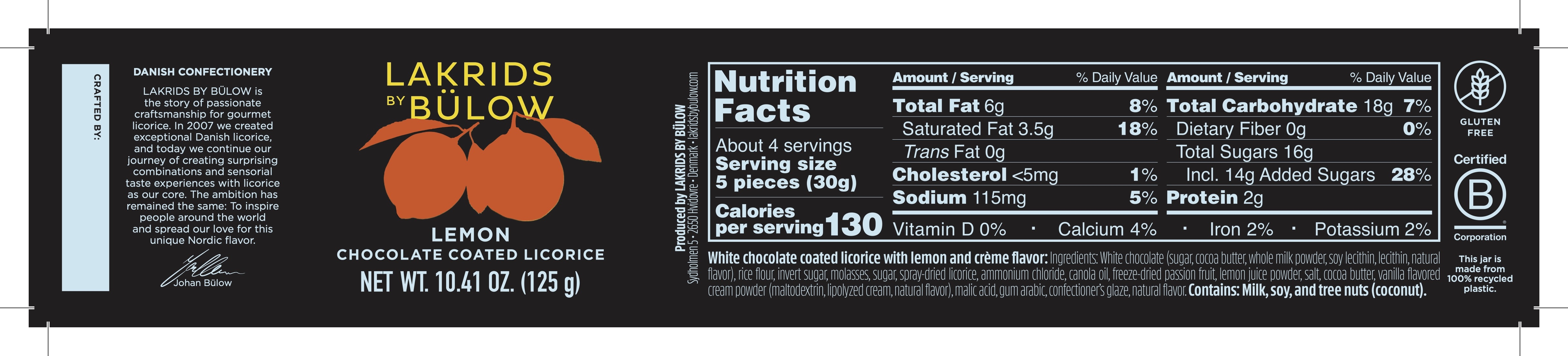 Nutrition label