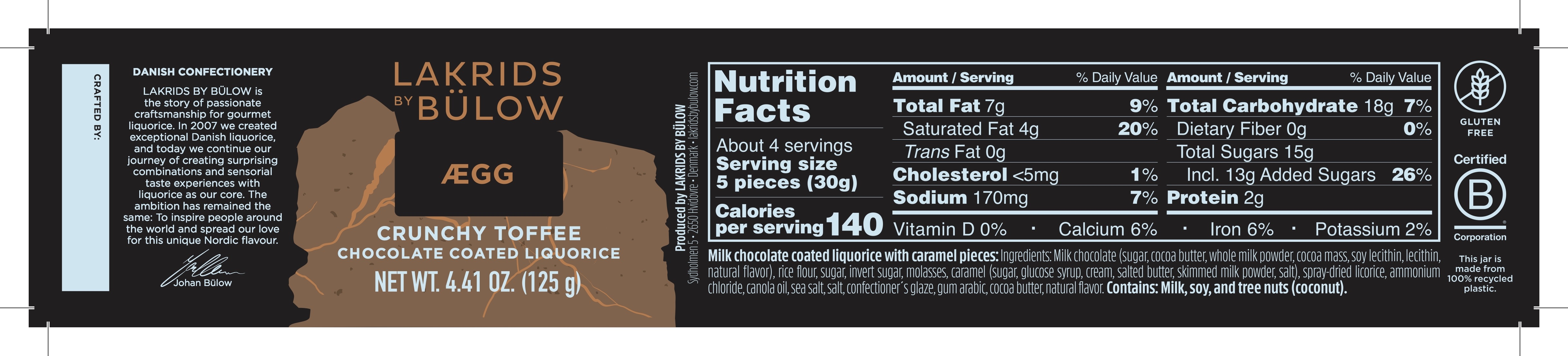 Nutrition label