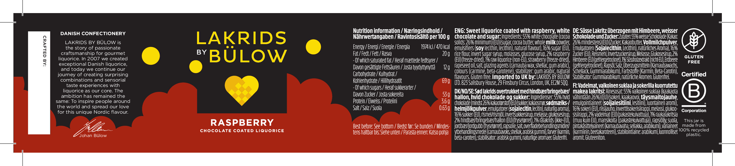 Nutrition label