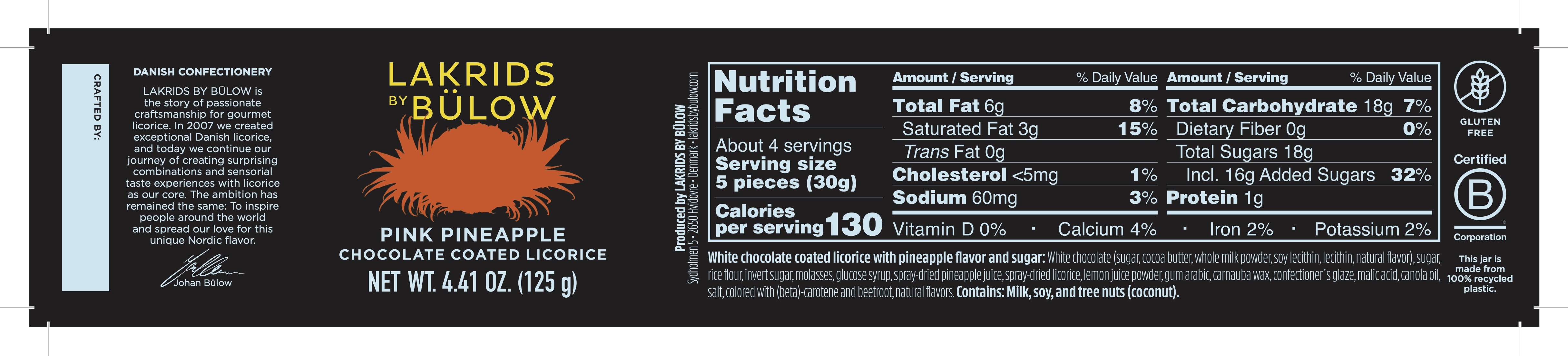 Nutrition label