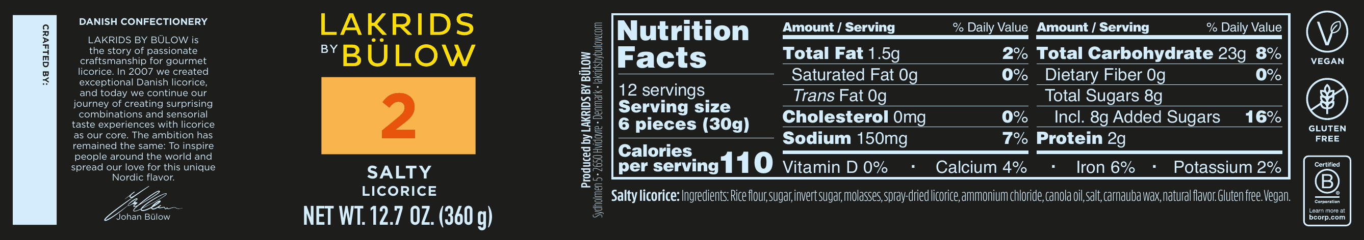 Nutrition label