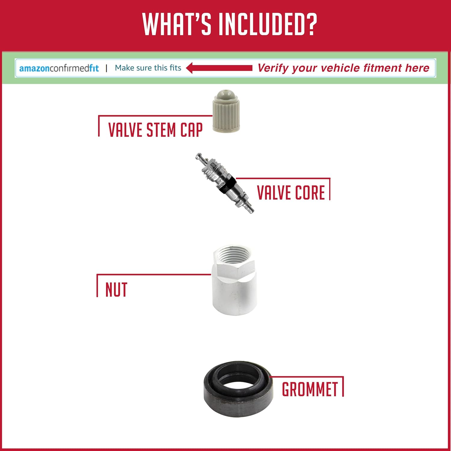 PDQ TPMS Service Kit | 12 Pack | Grommet Nut Core Cap | Fits Chrysler | Honda | Jeep Equivalent to 7000 | 20000 | Used for OE Sensors 42753-SNA-A83 6800-1696AA | 6807-8768AA