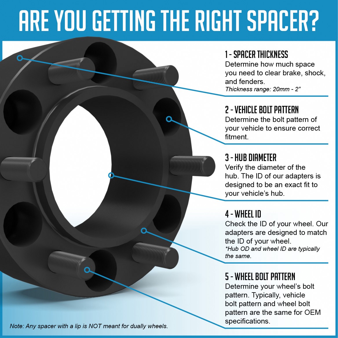 thumbnail image 2 of Autopuppy 1.5” Hubcentric Wheel Spacers – 6x5.5 / 6x139.7 – For 2019-2025 Ram 1500 – 4pc Set, 6061 T6 Aluminum 2 of 5