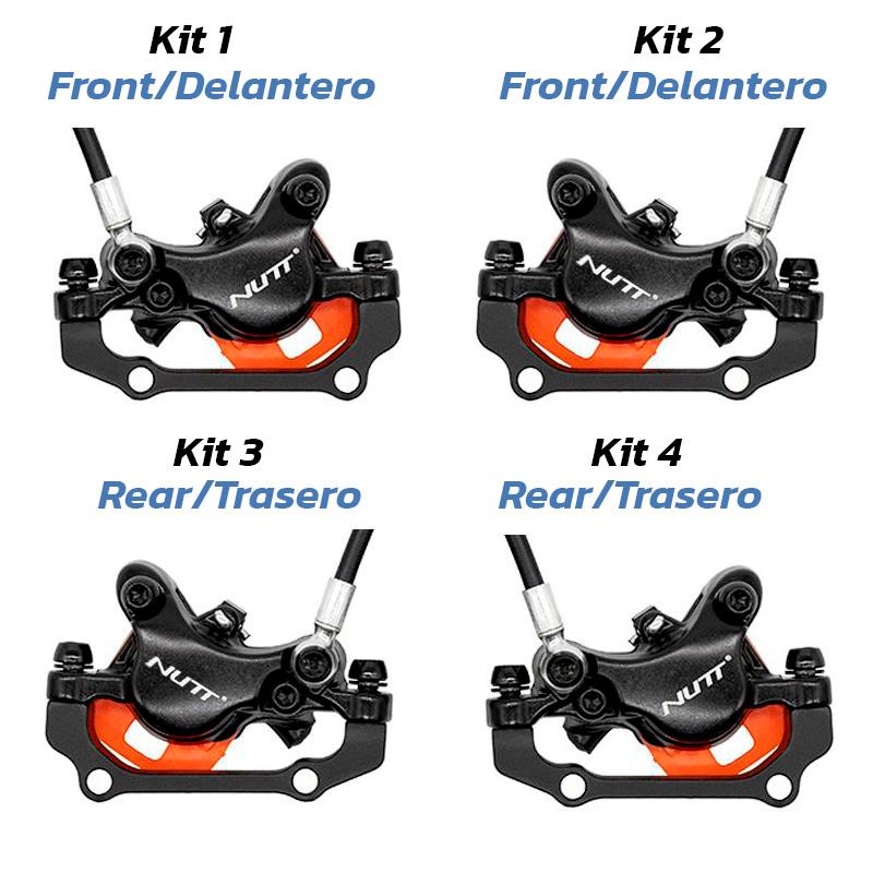 Kit 1 freno hidráulico negro A5-D Delantero [Nutt] - RuedaQrueda