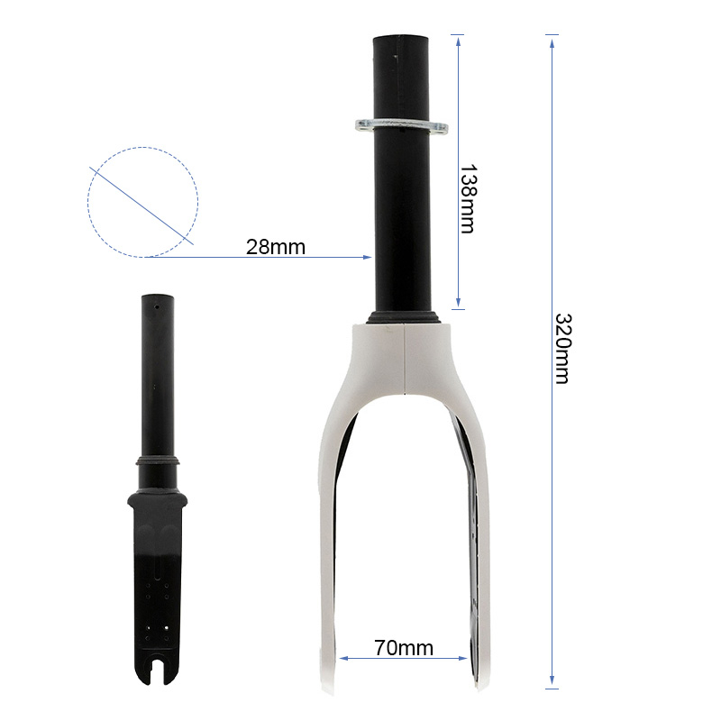 Horquilla con embellecedor blanco para Xiaomi - RuedaQrueda