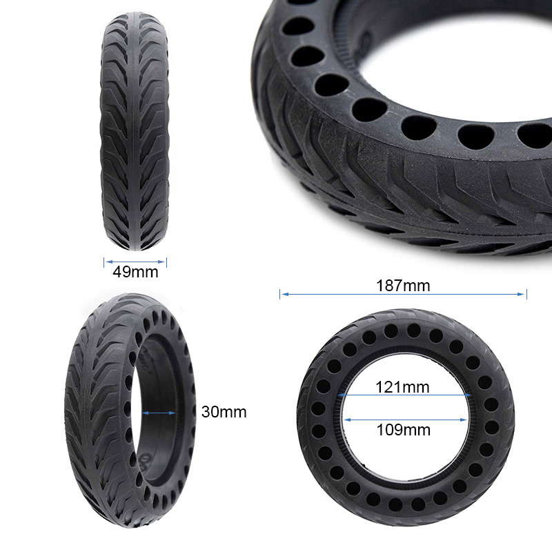 Rueda maciza perforada 8x2-5/B30 (No válido para Xiaomi) - RuedaQrueda