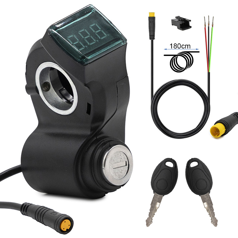 Llave de contacto con voltímetro - Conector waterproof - RuedaQrueda