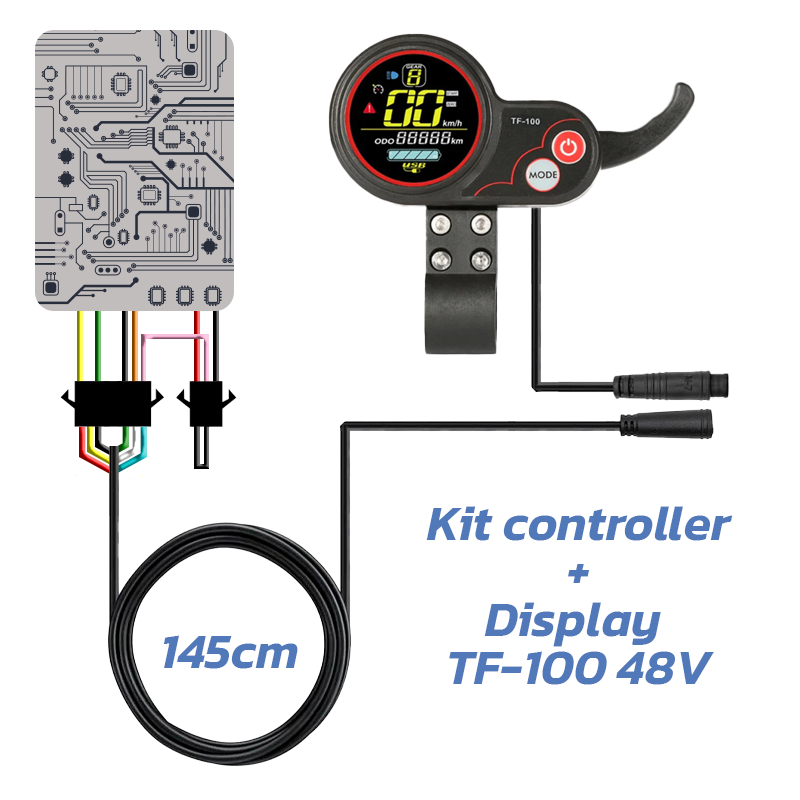 Kit electrónica TF-100 36/48V 20A 500/800W - RuedaQrueda
