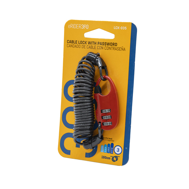 LCK-035 Candado de cable con contraseña - 1,5M - RuedaQrueda